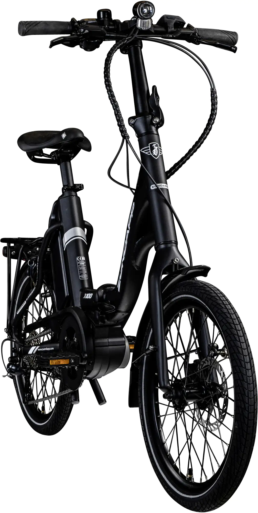 Zündapp E-Bike Faltrad X100 20 Zoll RH 45cm 9-Gang 400 Wh schwarz grau