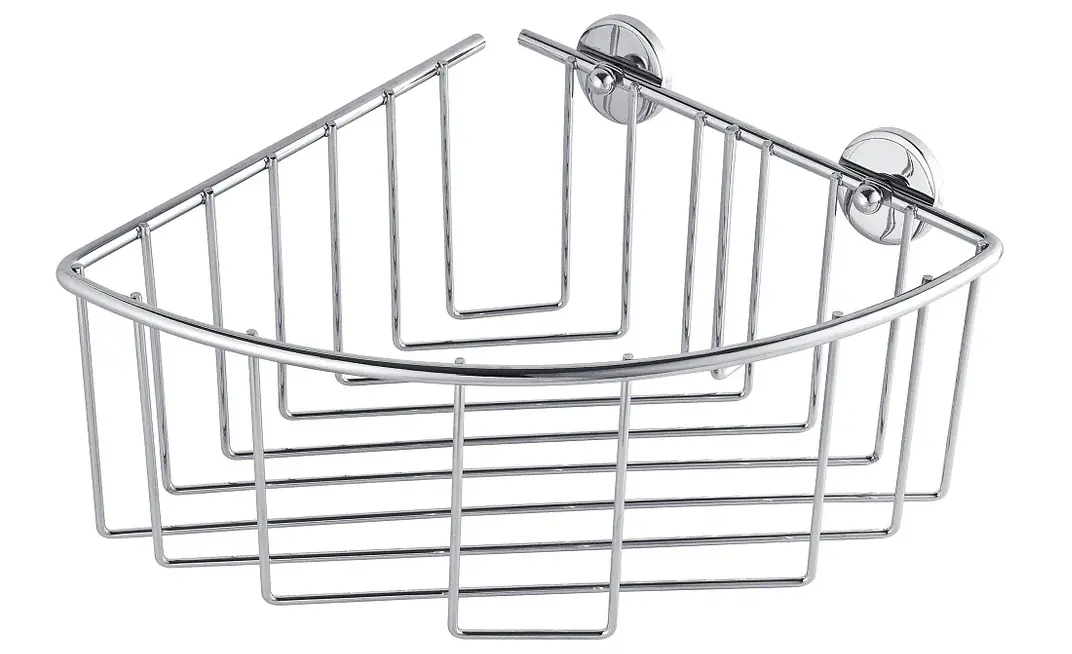 tesa Eck-Duschablage Baath Plus zum Kleben dreieckig 1 Ablage verchromt 21 cm