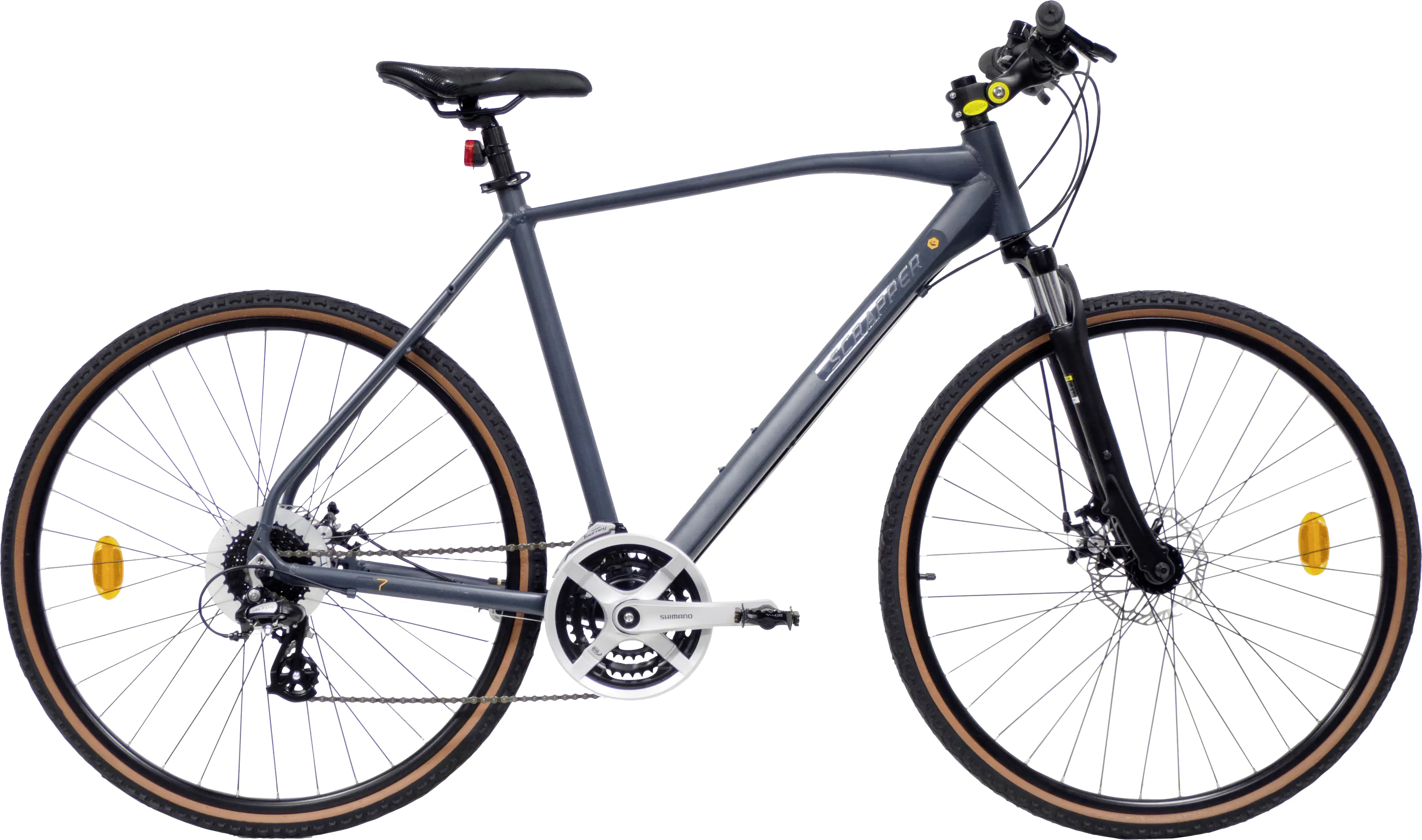 Scrapper Crossrad Crossroad 7.1  Brown Side L L 28 Zoll RH 57cm 24-Gang anthrazit blau