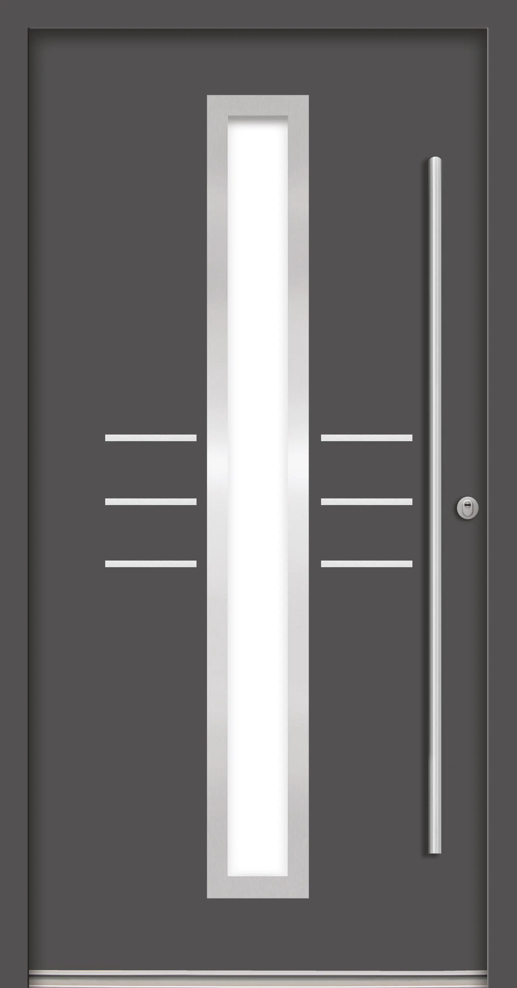 Splendoor Haustür Passivedoor Premium B07 RC2 Anthrazit DIN Rechts 100 x 210 cm