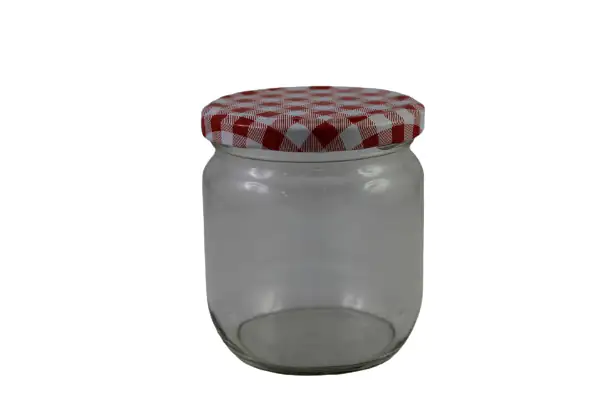 Omega Einkochglas 425 ml mit Karo Deckel Omega Einkochglas 425 ml mit Karo Deckel