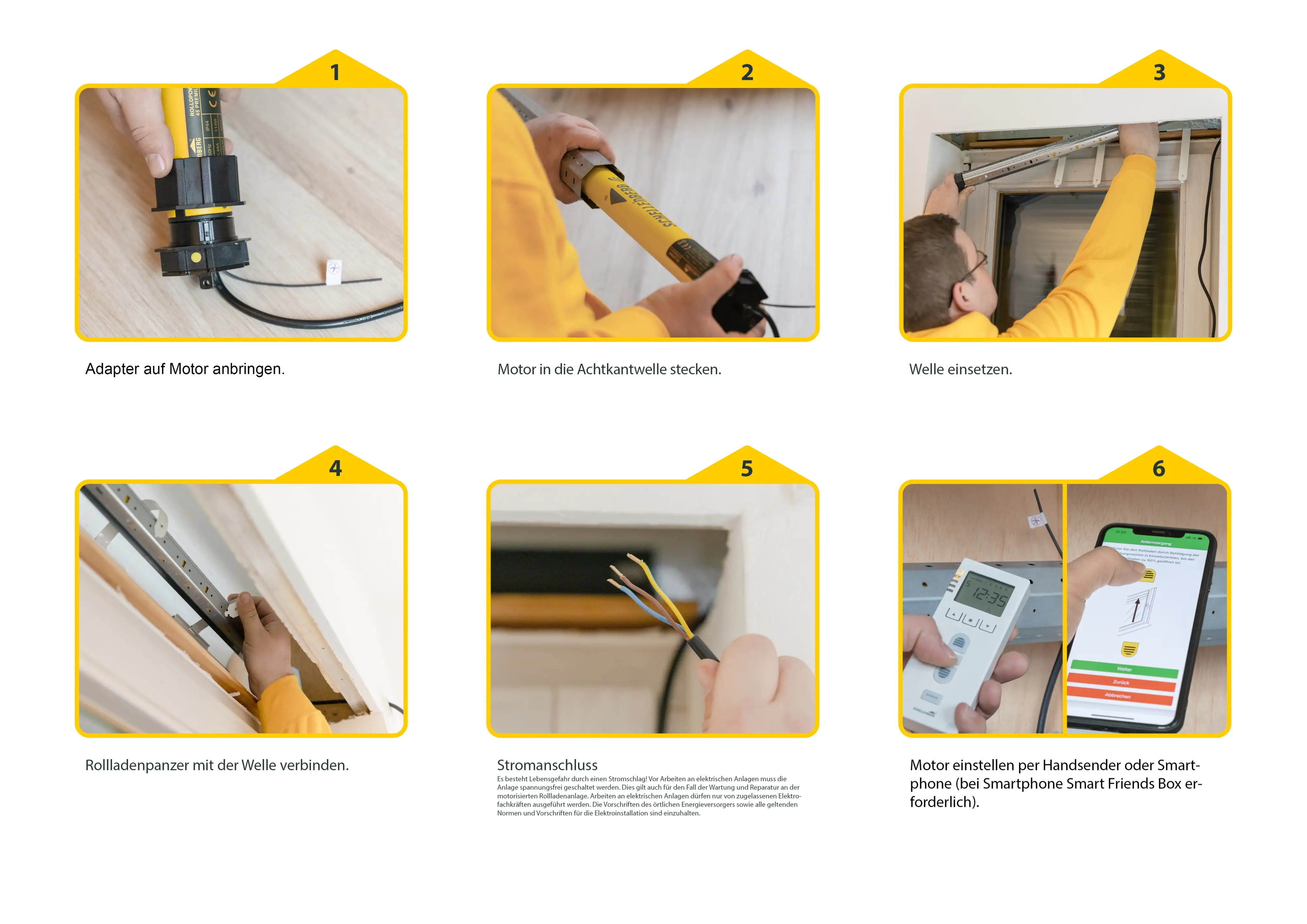 Schellenberg Funk-Rolladenmotor Premium 40 Nm Maxi für 60 mm Achtkantwelle