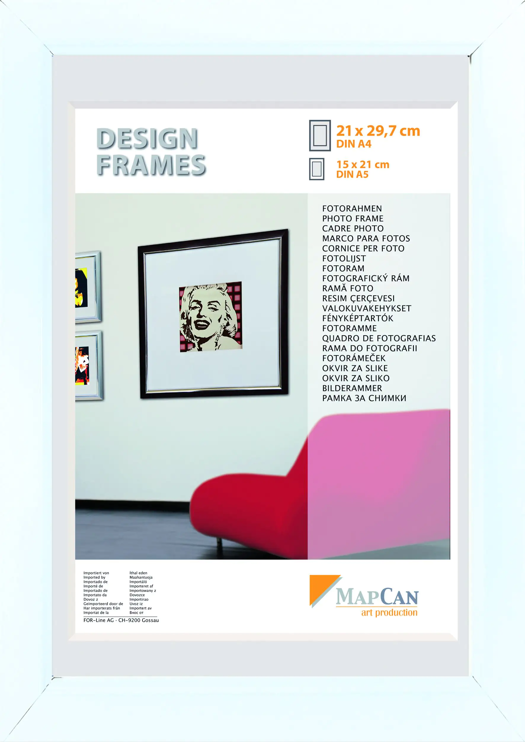 Holz Bilderrahmen Script weiß 21 x 29,7 cm