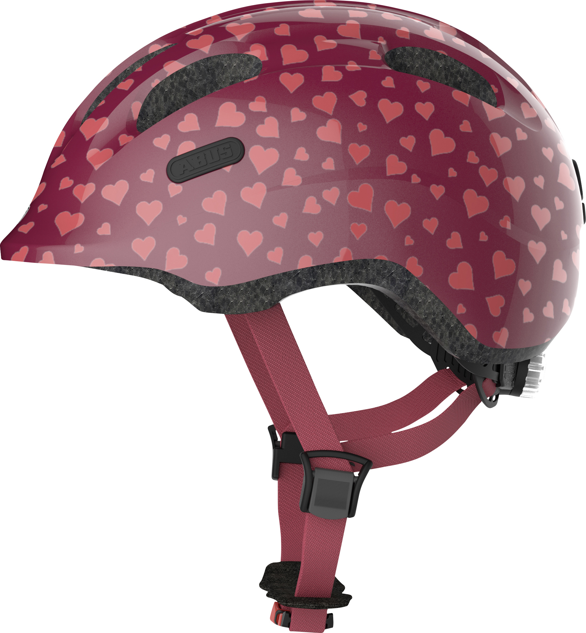 Abus Fahrradhelm Kinder Kids Pro Größe M cherry heart