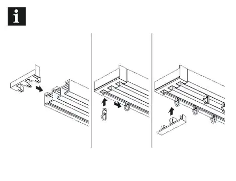 Gardinia Endkappe Atlanta für 3-läufige Flächenvorhangschiene, weiß