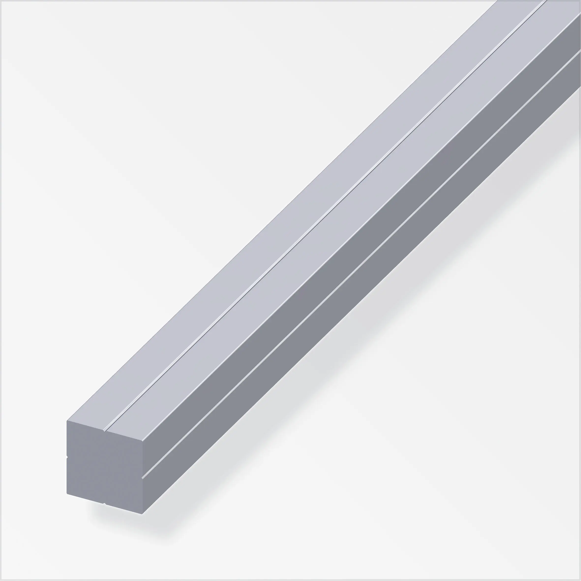 alfer Quadratstange 1 m, 15.5 mm Aluminium roh blank