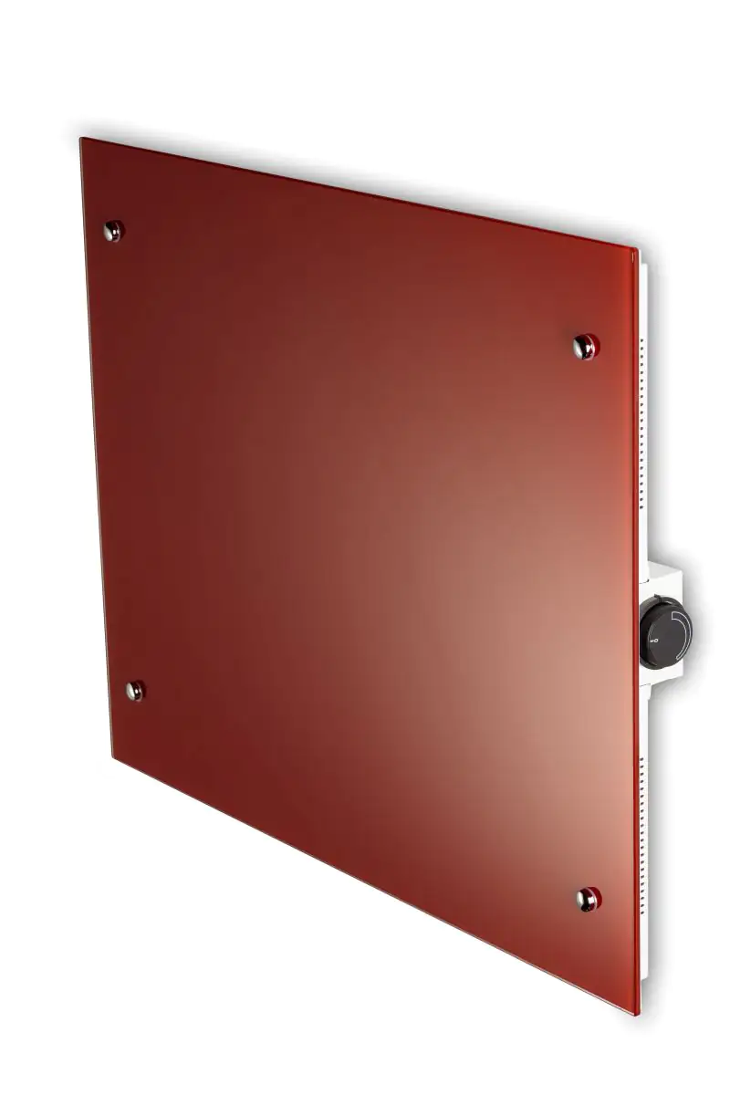 Bella Jolly Infrarot Glasheizkörper 50x50 cm 350 Watt rot