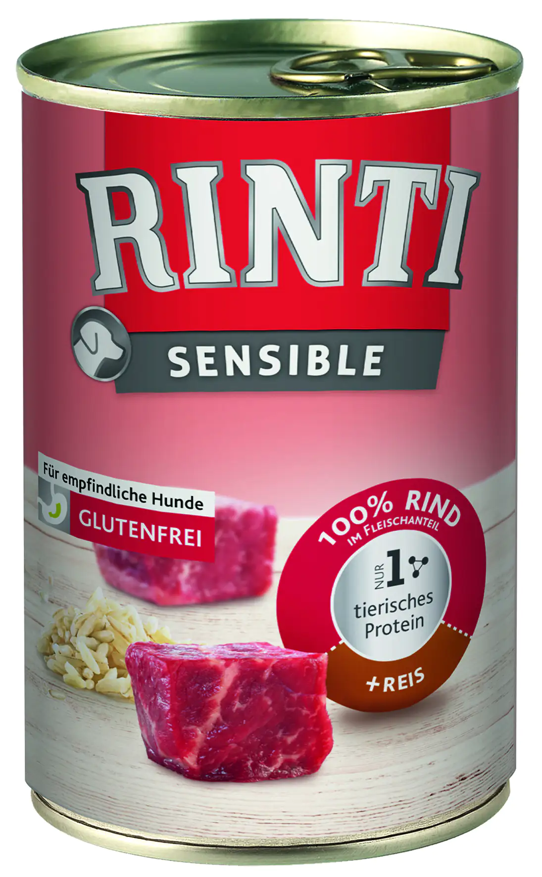 Rinti Sensible Hundenassfutter Adult 400 g Rind & Reis