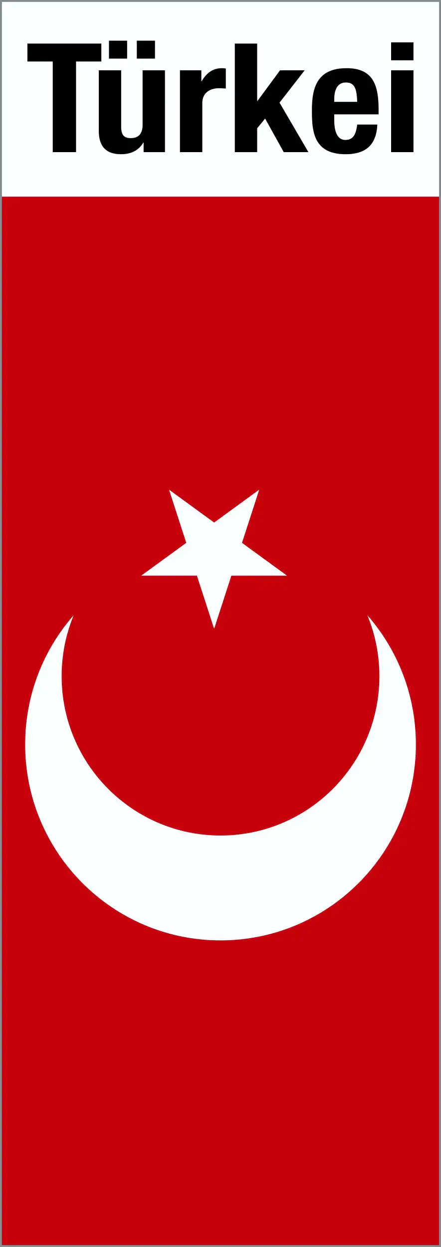 Hermann Schütz Aufkleber Flagge mit Schriftzug Türkei 110x40mm