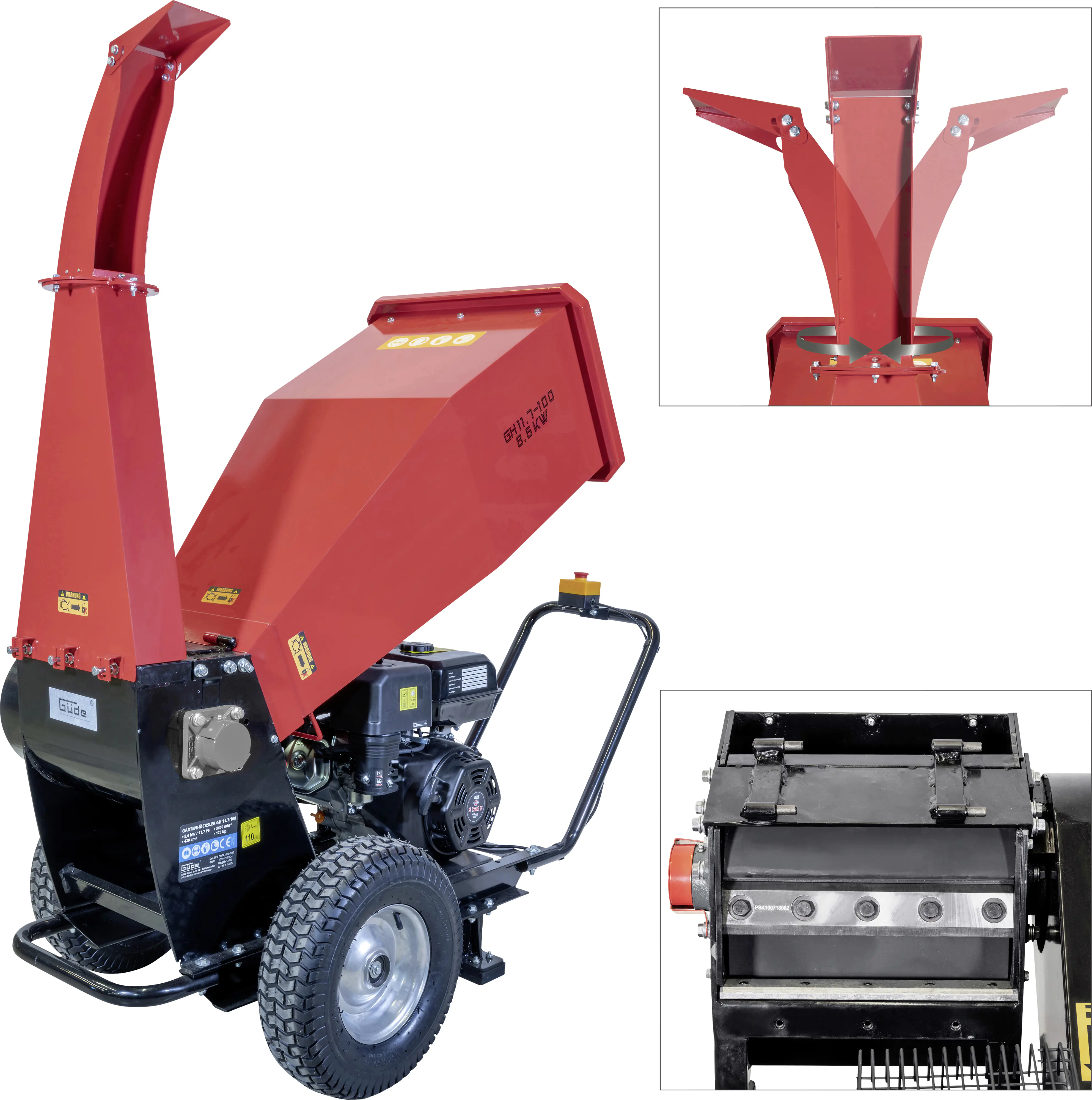 Güde Gartenhäcksler GH 11.7-100 max. Aststärke 10 cm Ø
