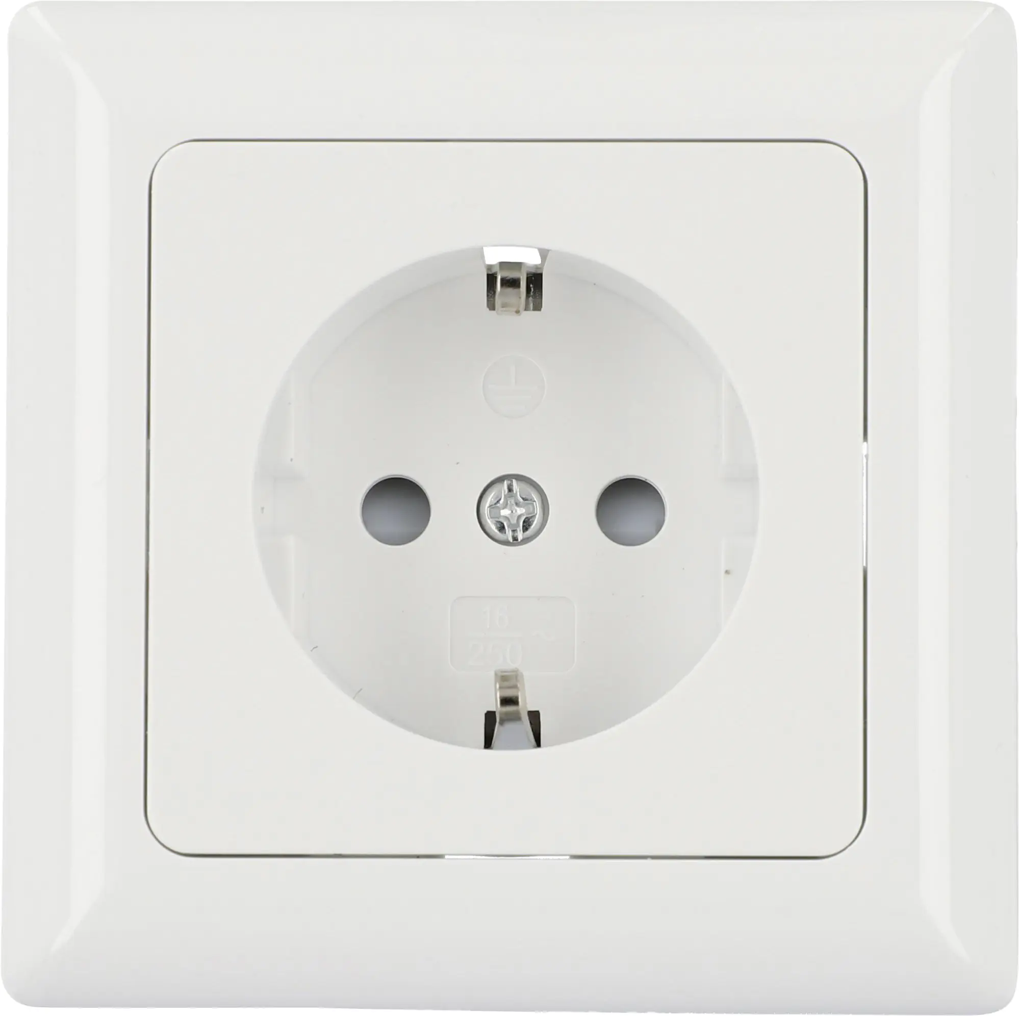 Unitec Steckdose mit Rahmen ultraweiß, Serie Genua
