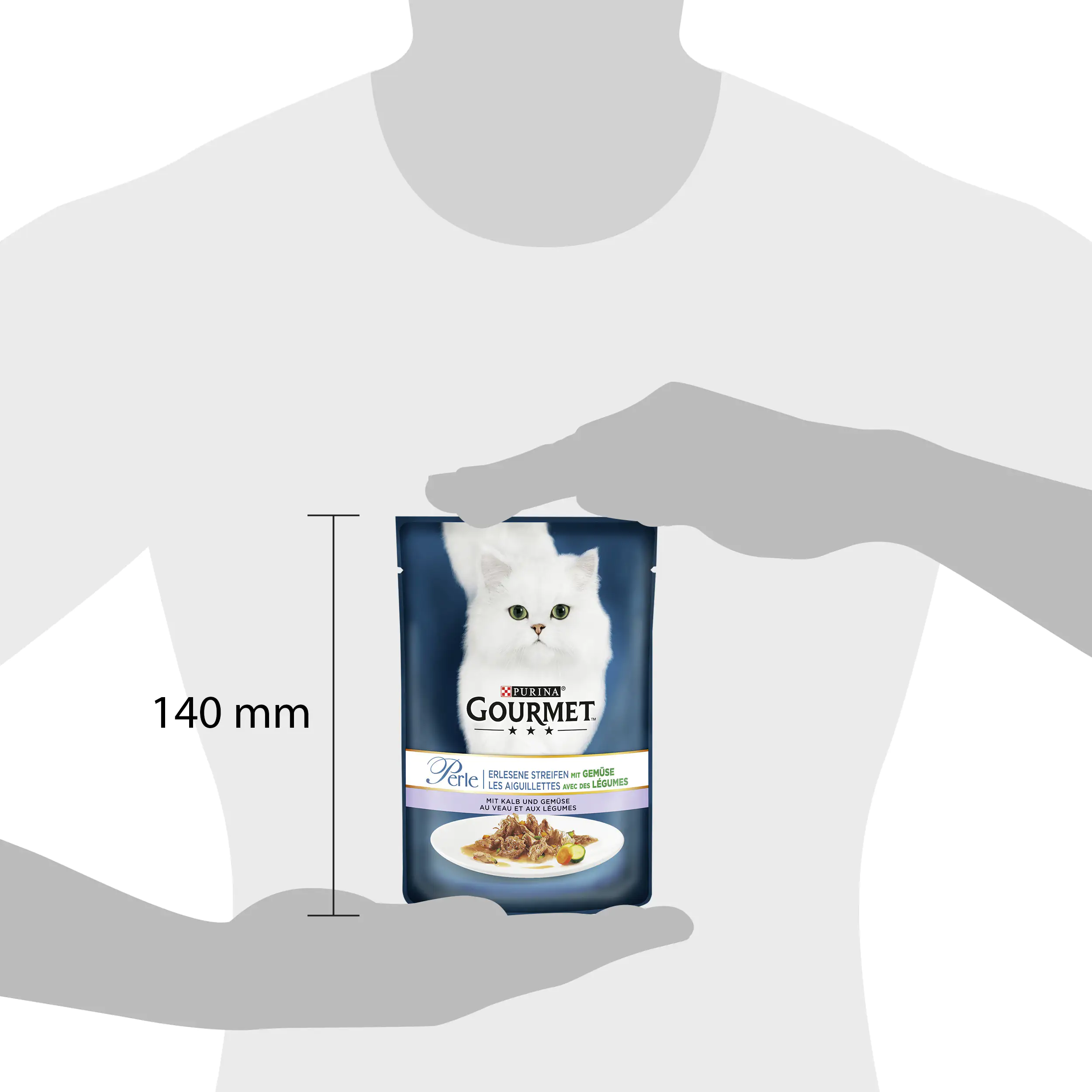 Gourmet Perle Erlesene Streifen mit Kalb und Gemüse 85 g Gourmet Perle Erlesene Streifen mit Kalb und Gemüse 85 g