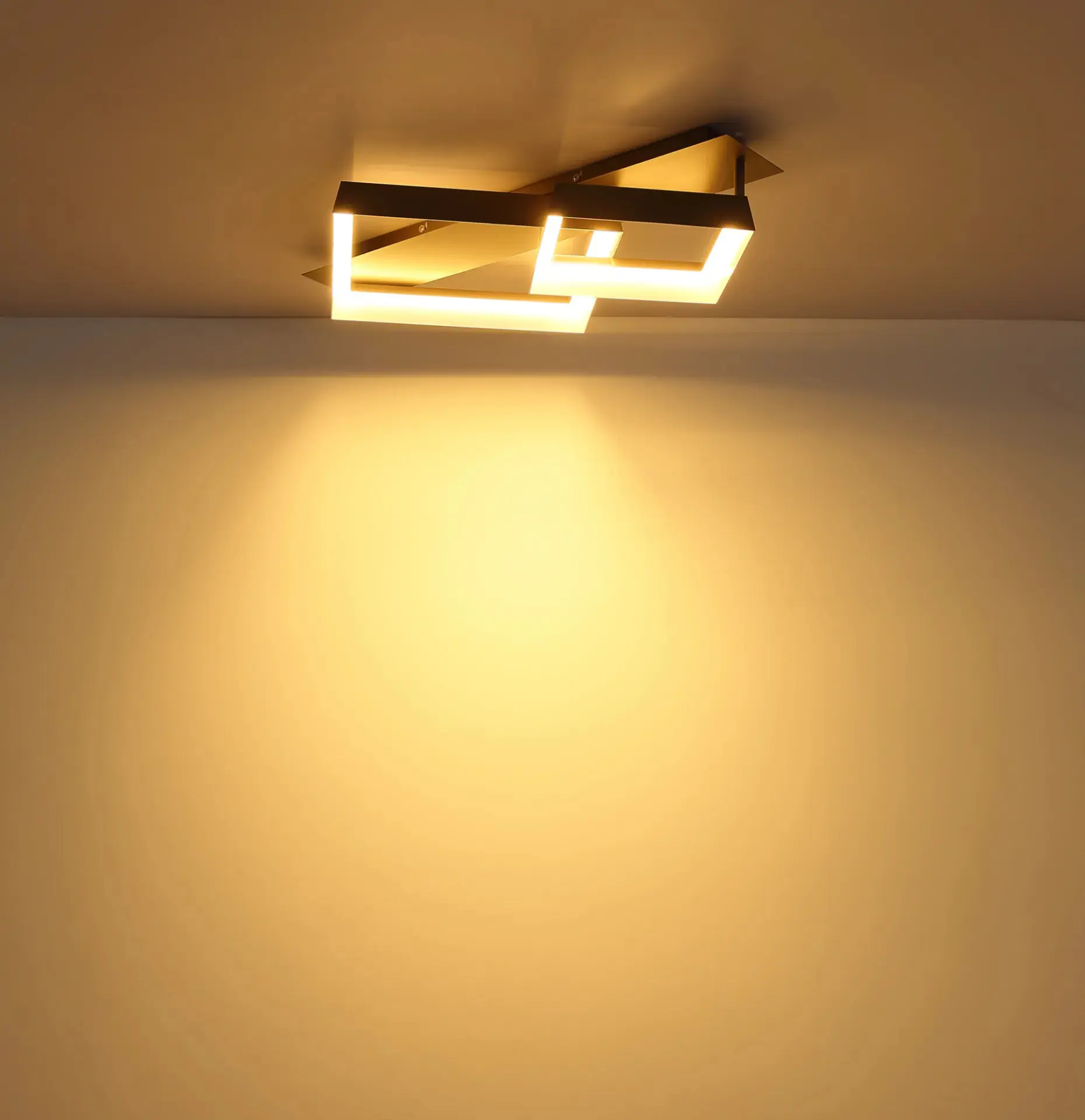 Globo LED-Deckenleuchte Syrakus 24 W 850 lm warmweiß kaffeefarben