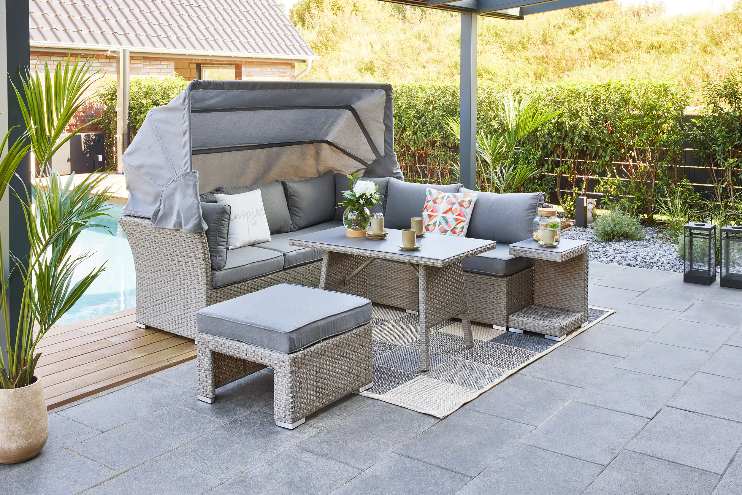 4333692867603_10 Primaster Dining Lounge Möbelset Torreon Relax, variabel stellbar