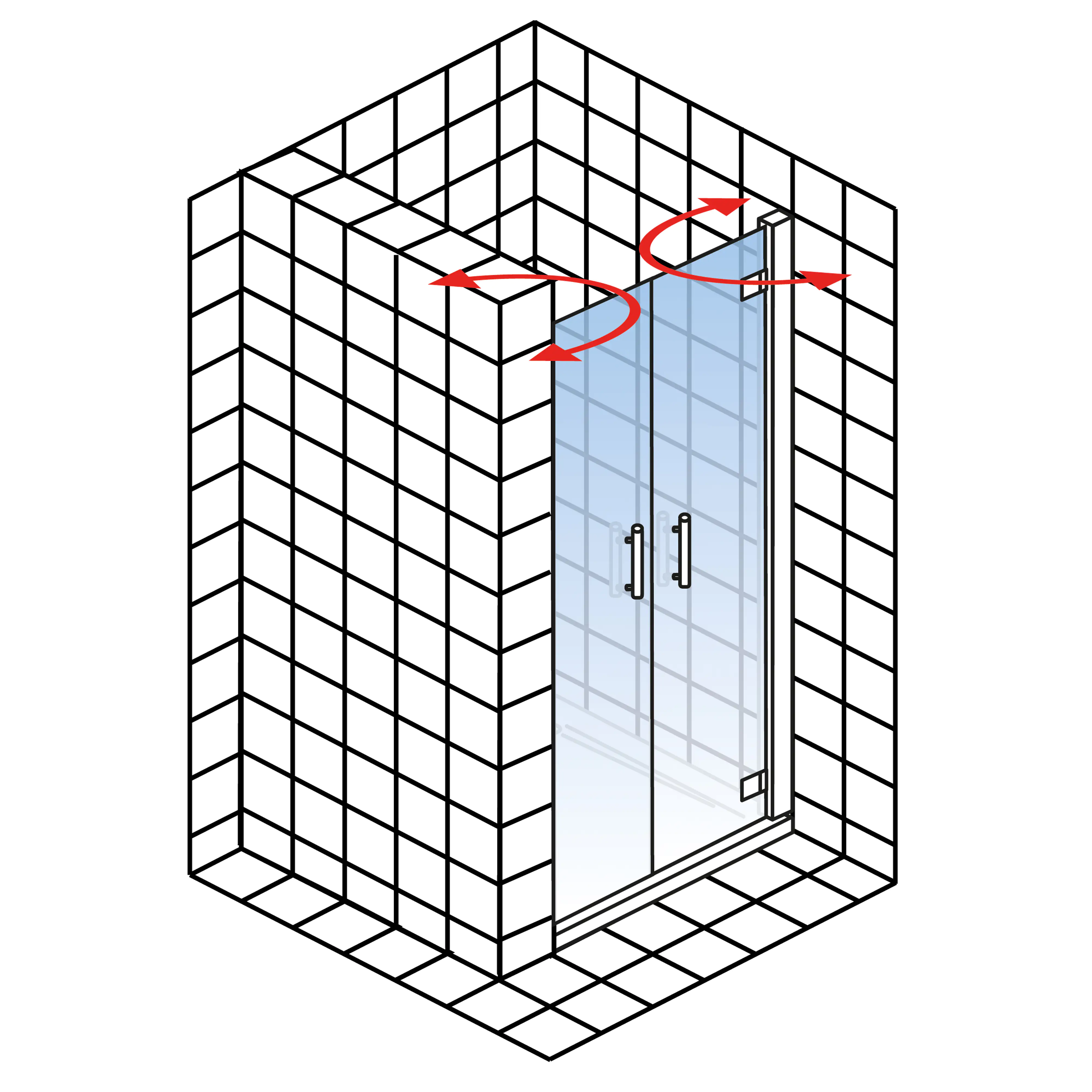 Schulte Nische Pendeltür 80 x 200 cm Toura