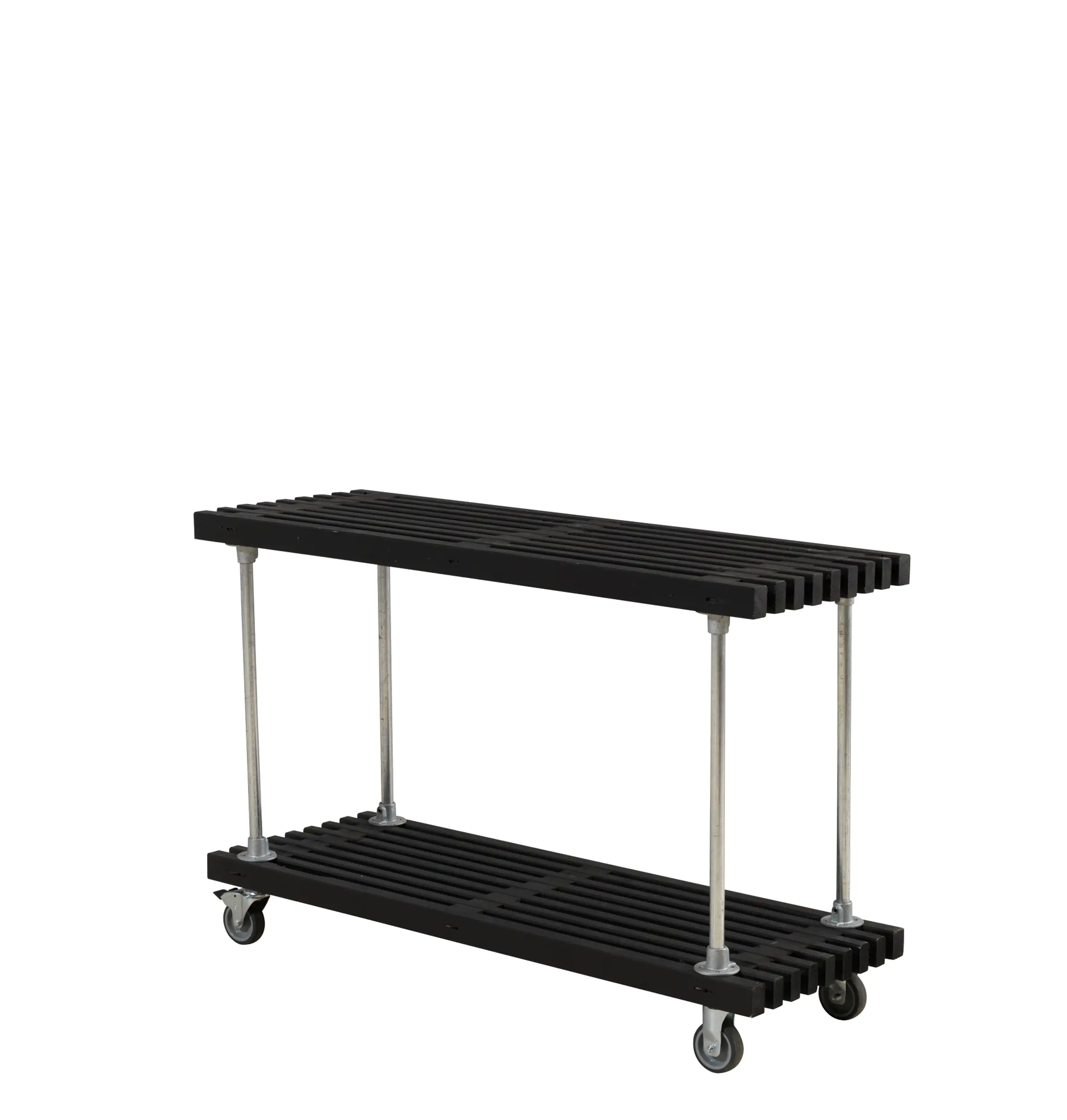 Plus Grill- und Anrichtetisch 138 x 49 x 90 cm schwarz mit Rädern