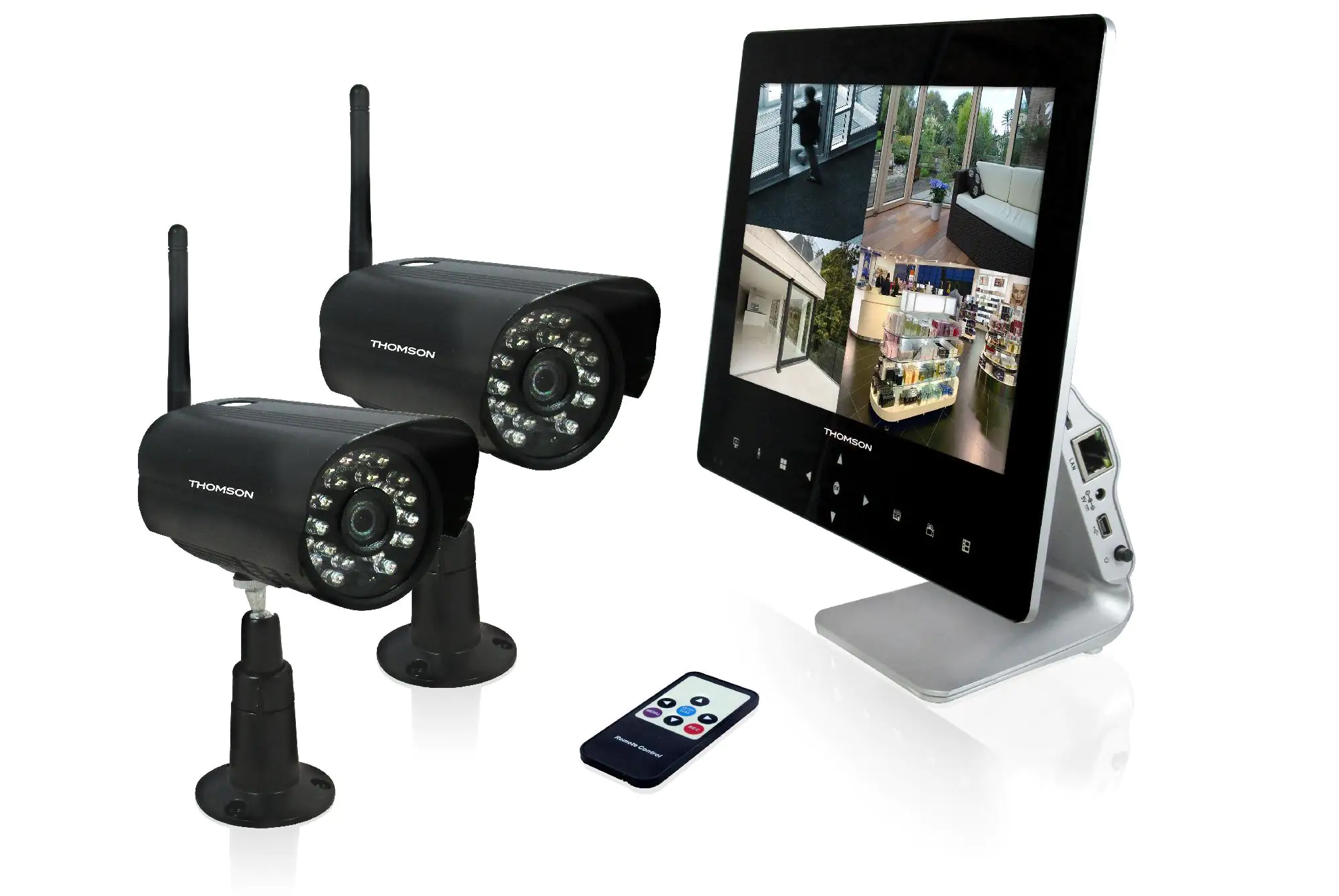 Thomson Videoüberwachungs-Set HD 720P drahtlos Thomson Videoüberwachungs-Set HD 720P drahtlos