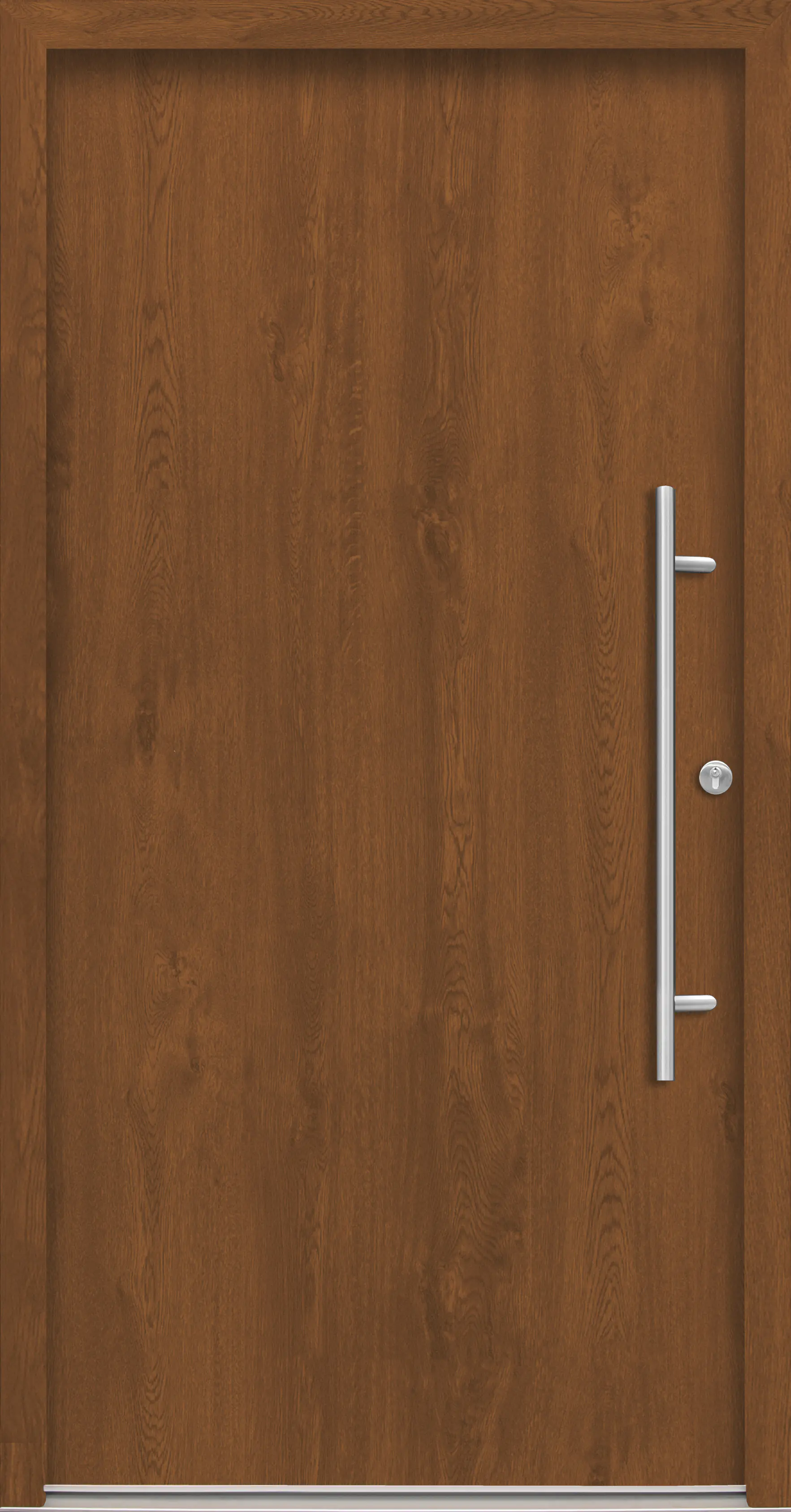 Splendoor Haustür Passivedoor Premium B05 Golden Oak DIN Rechts 100 x 210 cm
