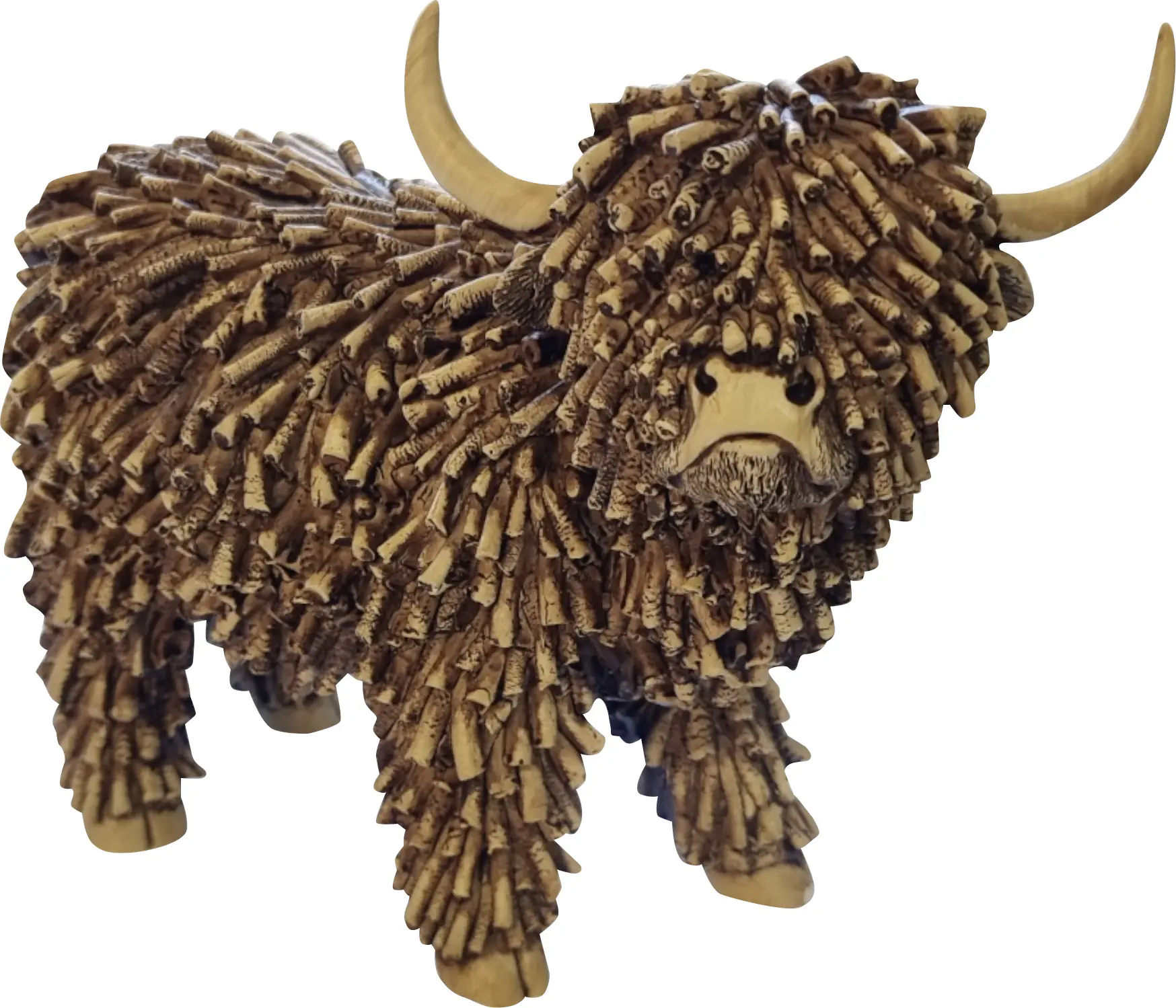 Dekofigur Highland Cattle 25 cm bunt