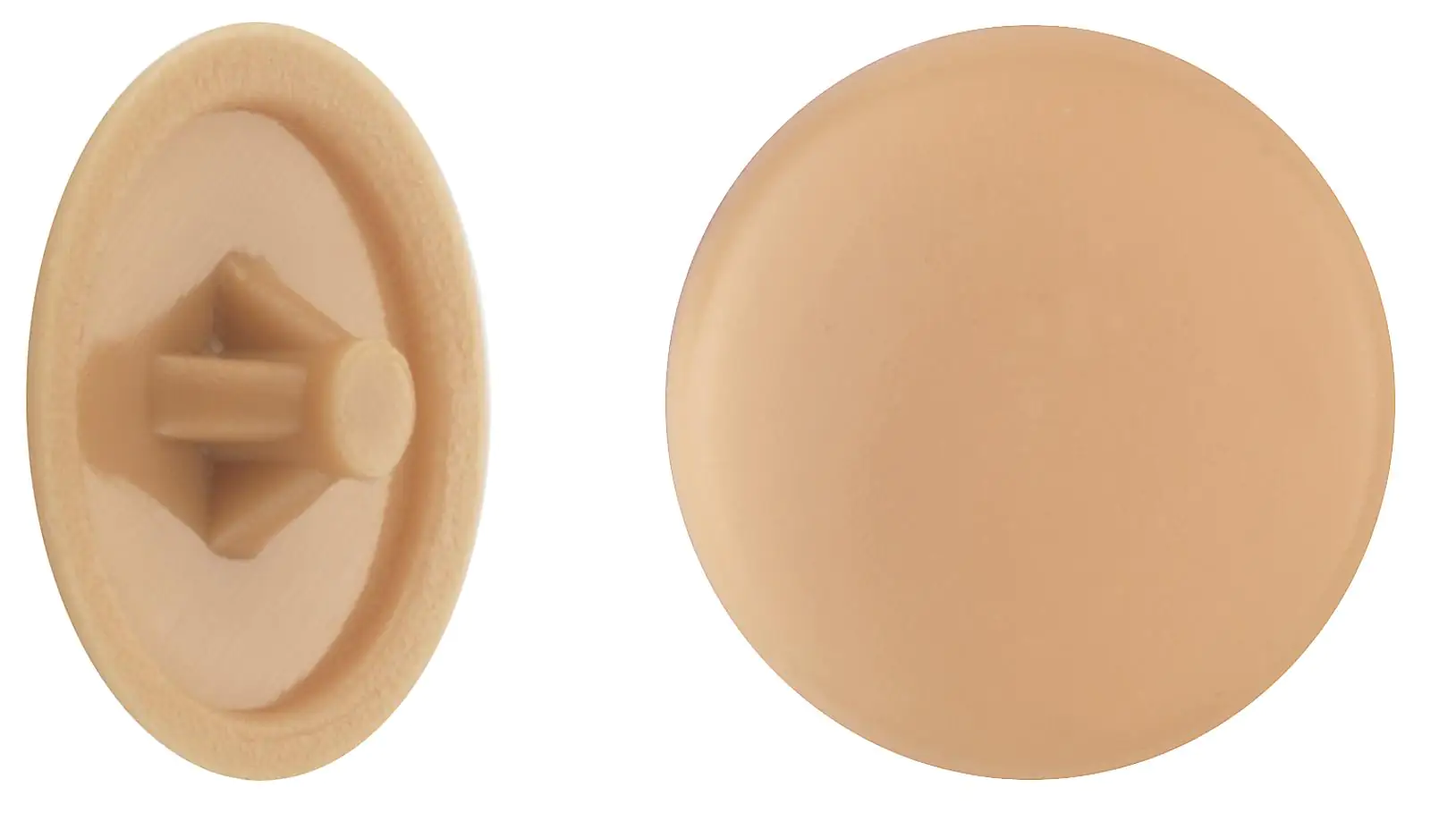 Abdeckkappen Ø 12 mm für PZ Schrauben hellbraun - 50 Stk.