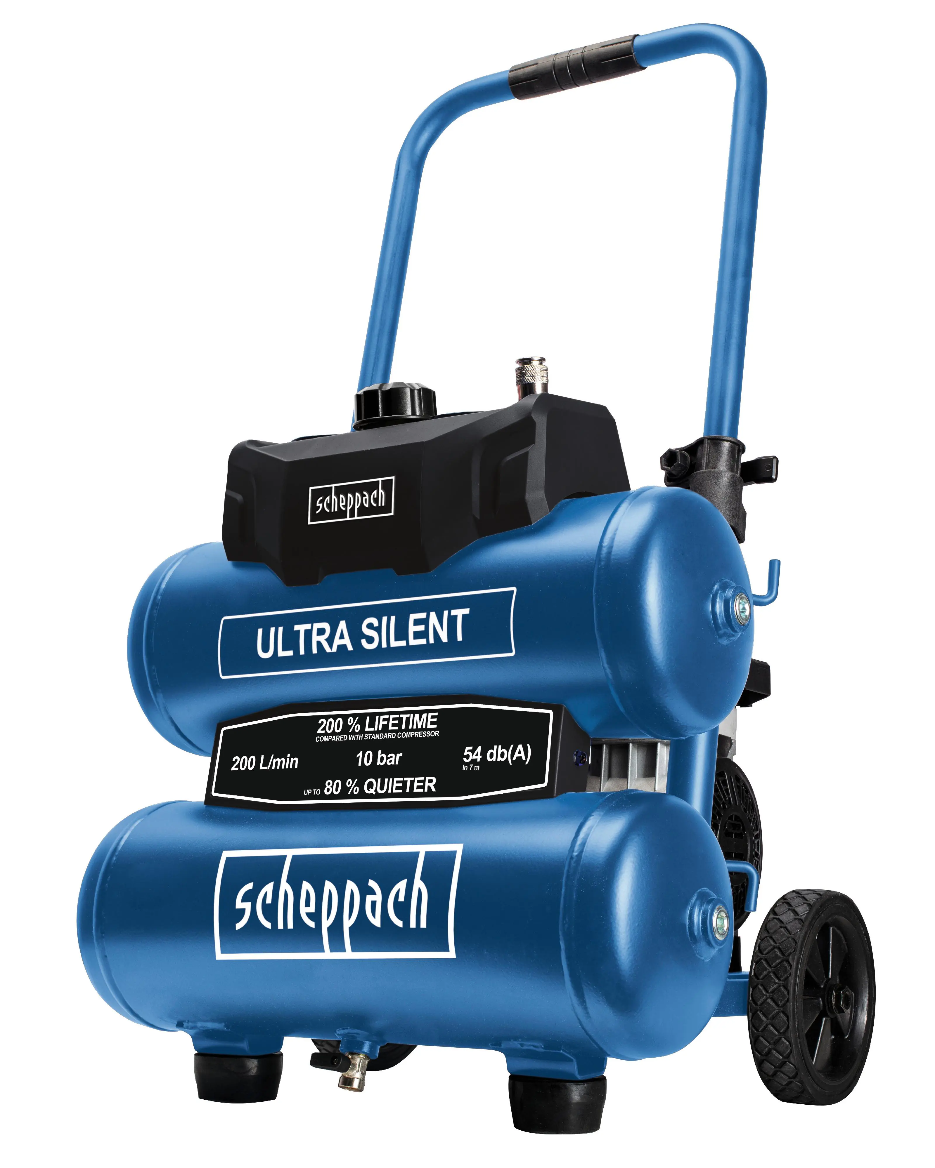 Scheppach Kompressor HC20Si Twin Ultra Silent 750 W 10 bar 20 l 54dB