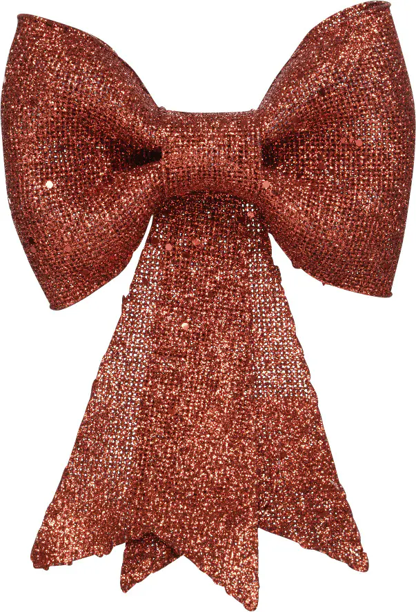 Kaemingk Kunst-Schleife Glitterhänger 1,7 x 31 x 40 cm rot