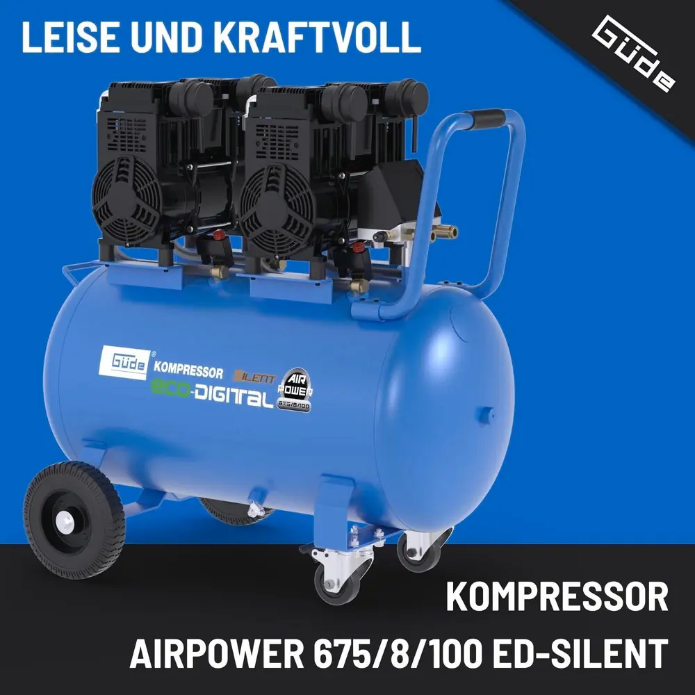 Güde Kompressor Airpower 675/8/100 ED-SILENT max. 8 bar 100 l 4400 W 230 V
