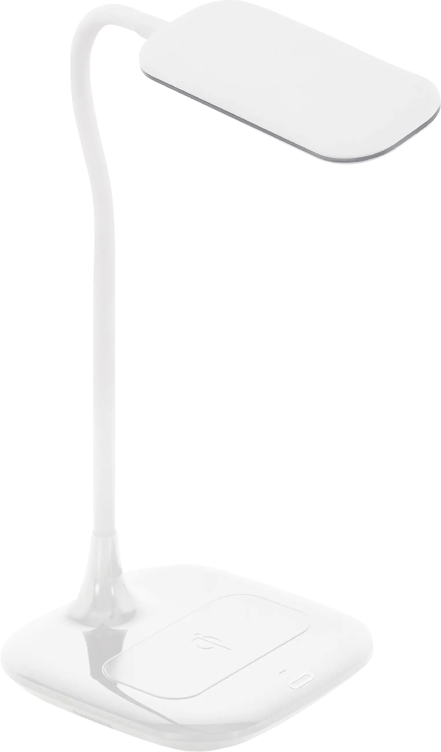 Eglo LED Tischleuchte Masserie weiß 38,5 x 16,5 cm mit QI-Charger