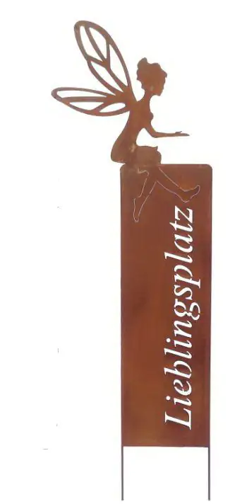 4333692022484 TrendLine Dekostecker Lieblingsplatz Metall 107 x 33 cm Rostoptik