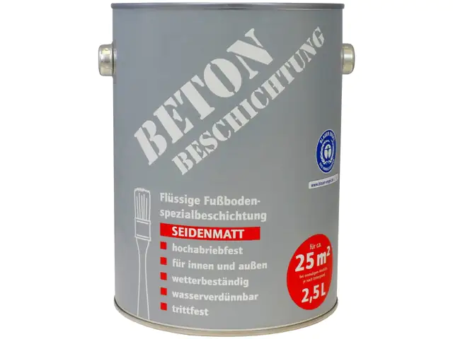 Betonbeschichtung 2,5 L kieselgrau seidenmatt