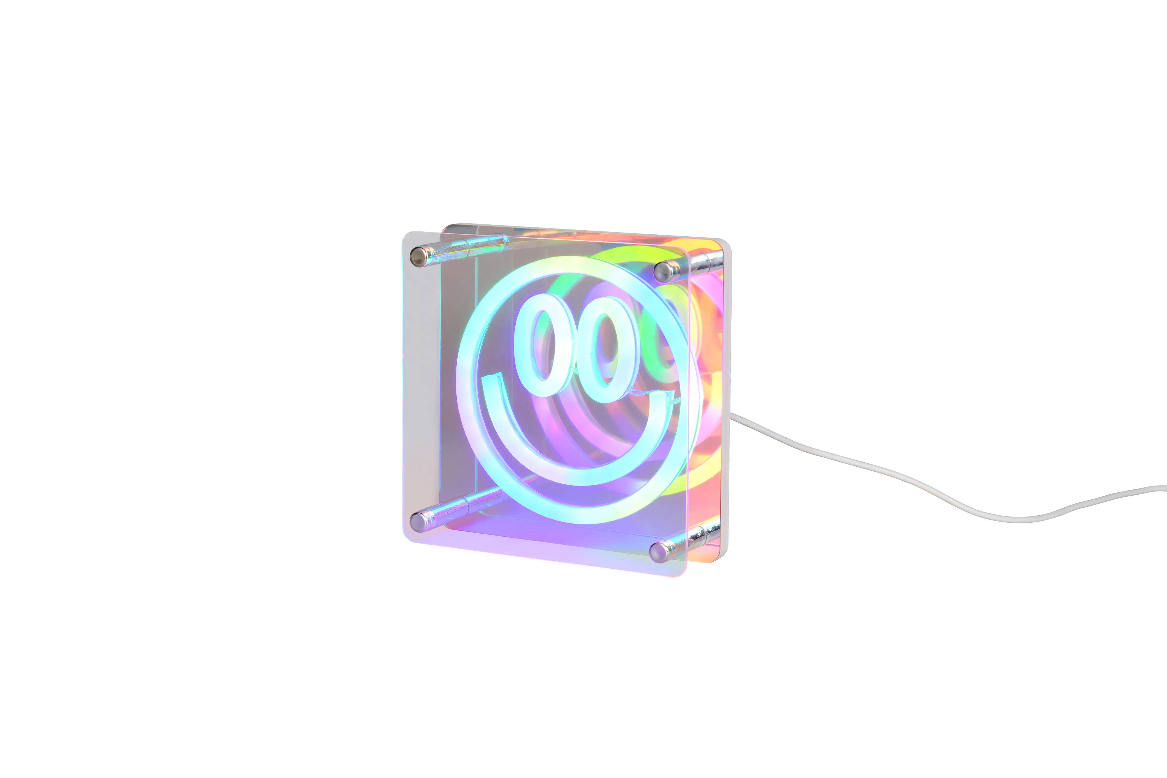Reality LED-Tischleuchte Anelli Fun 14,5 x 14,5 cm weiß/transparent irisierend