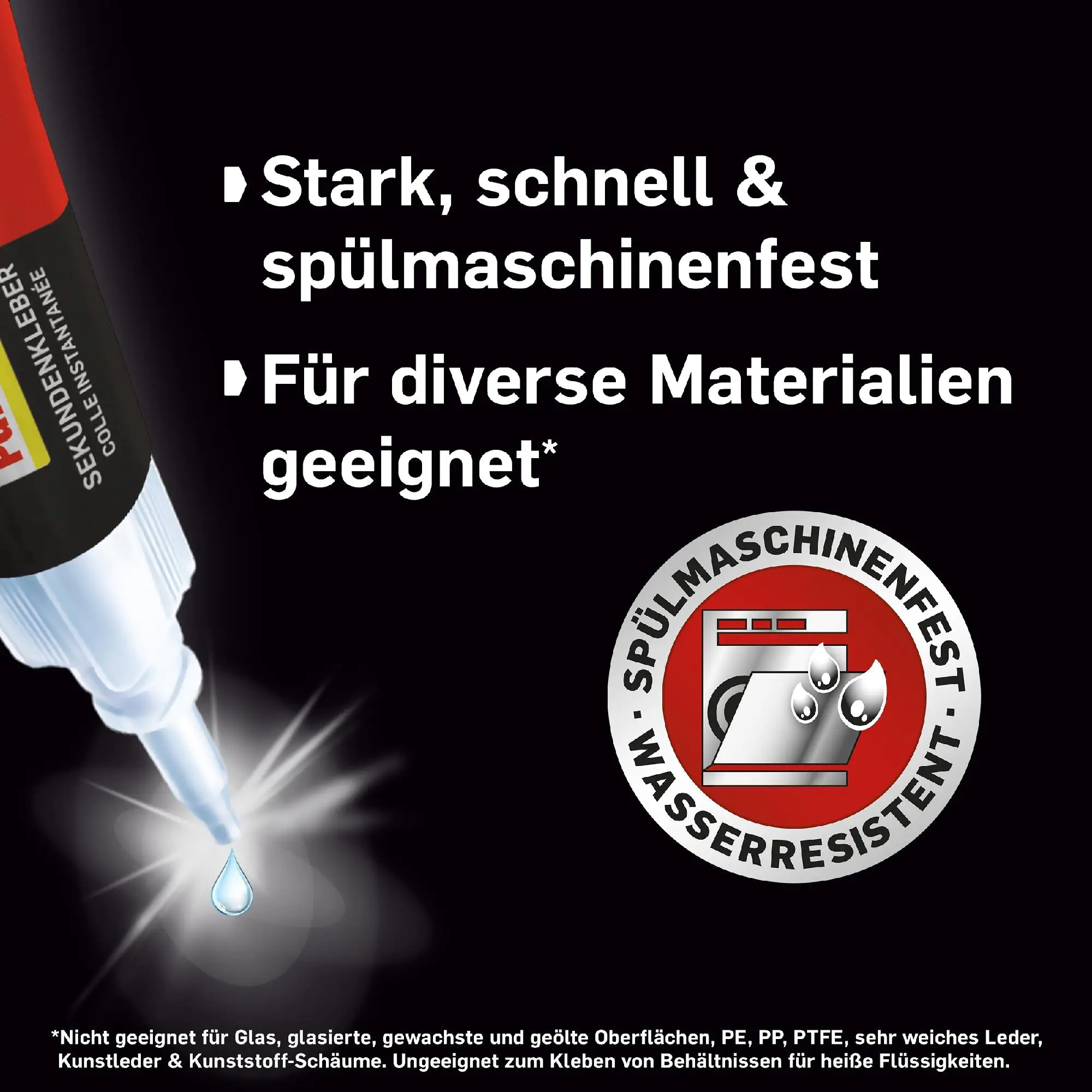 Pattex Sekundenkleber Flüssig 3 g Tube, trocknet transparent