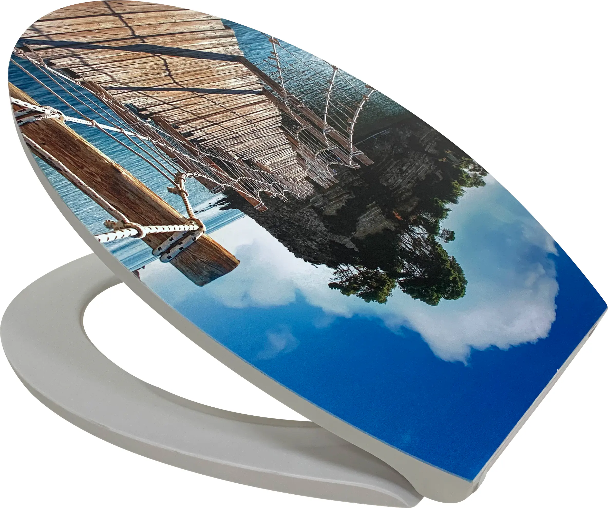 Primaster WC-Sitz mit Absenkautomatik Brücke weiß