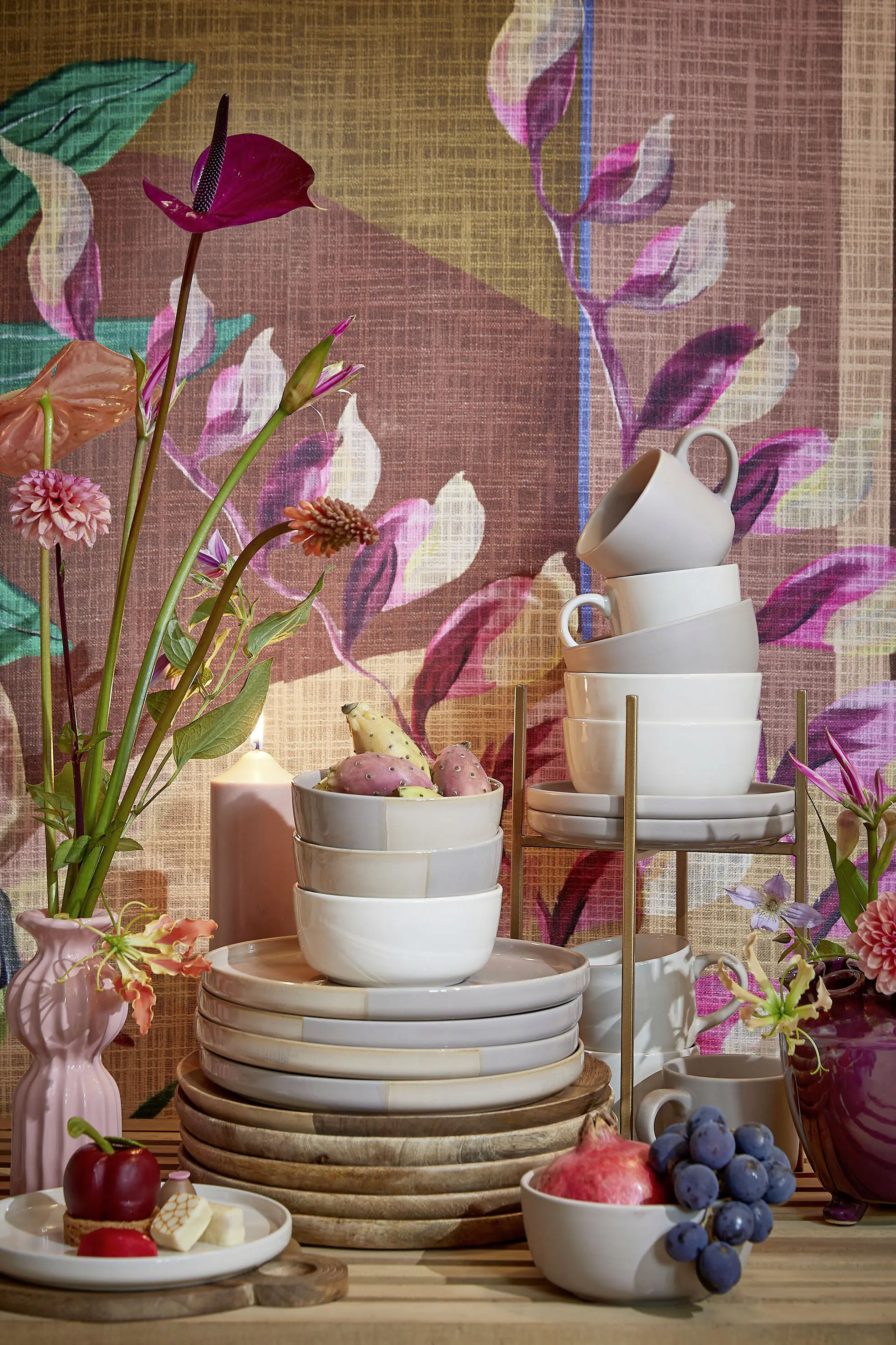 Mica Decorations Geschirrset für 4 Personen Ozzu off white 16-tlg.