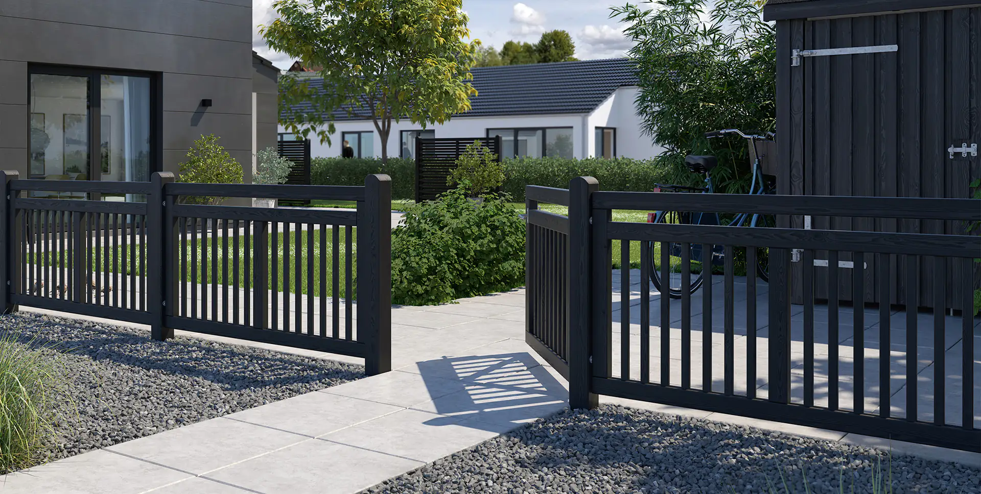 Plus Tor Linea 100 x 80 cm RAL 9005 Schwarz