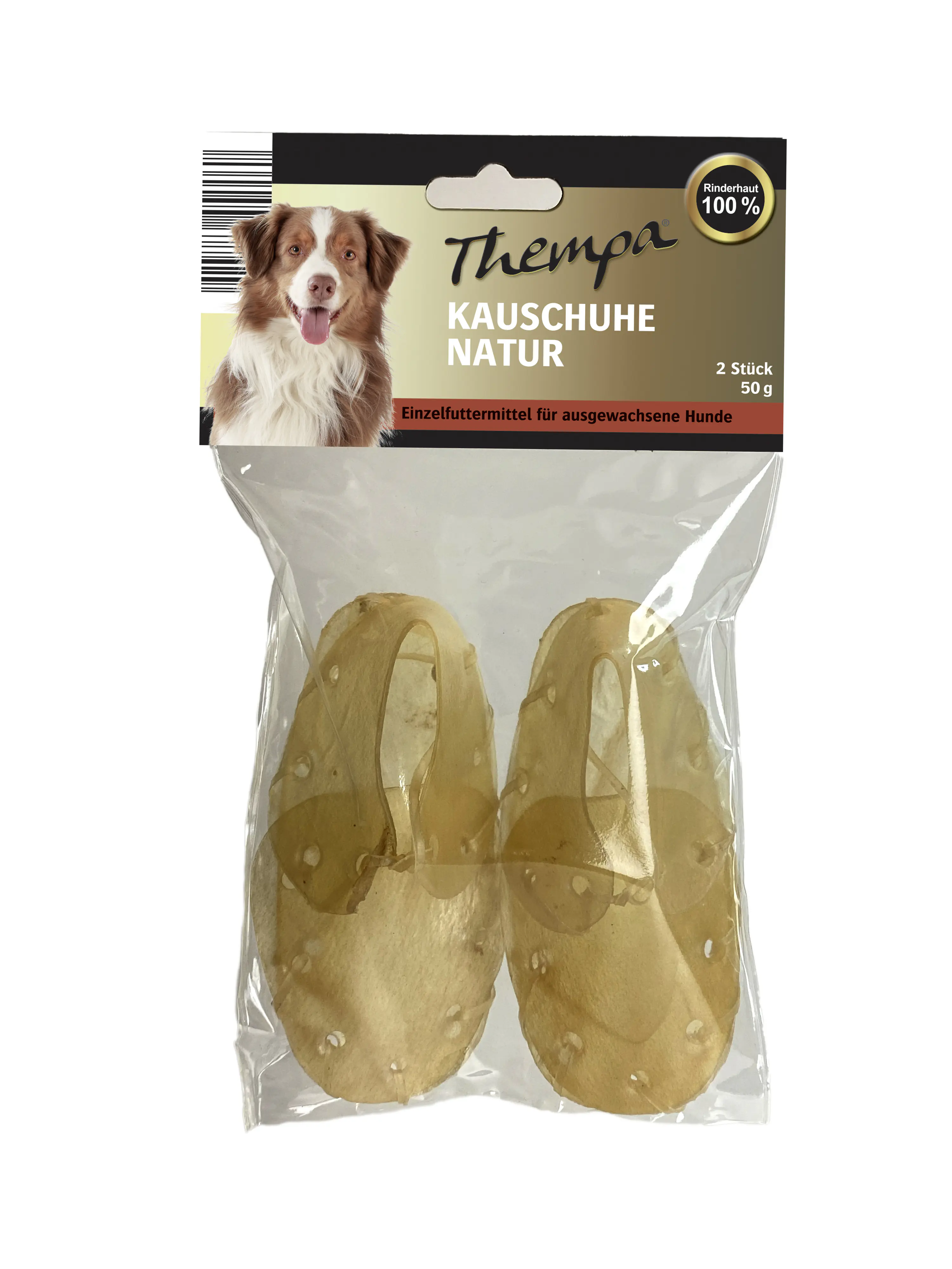 Thempa Hundesnack Adult Kauschuhe natur 50 g Rind