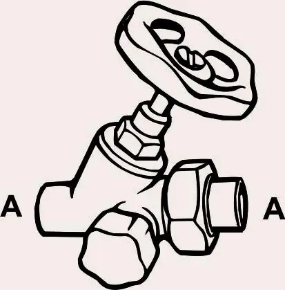 Cornat Schrägsitzventil für 15 mm Kupferrohr