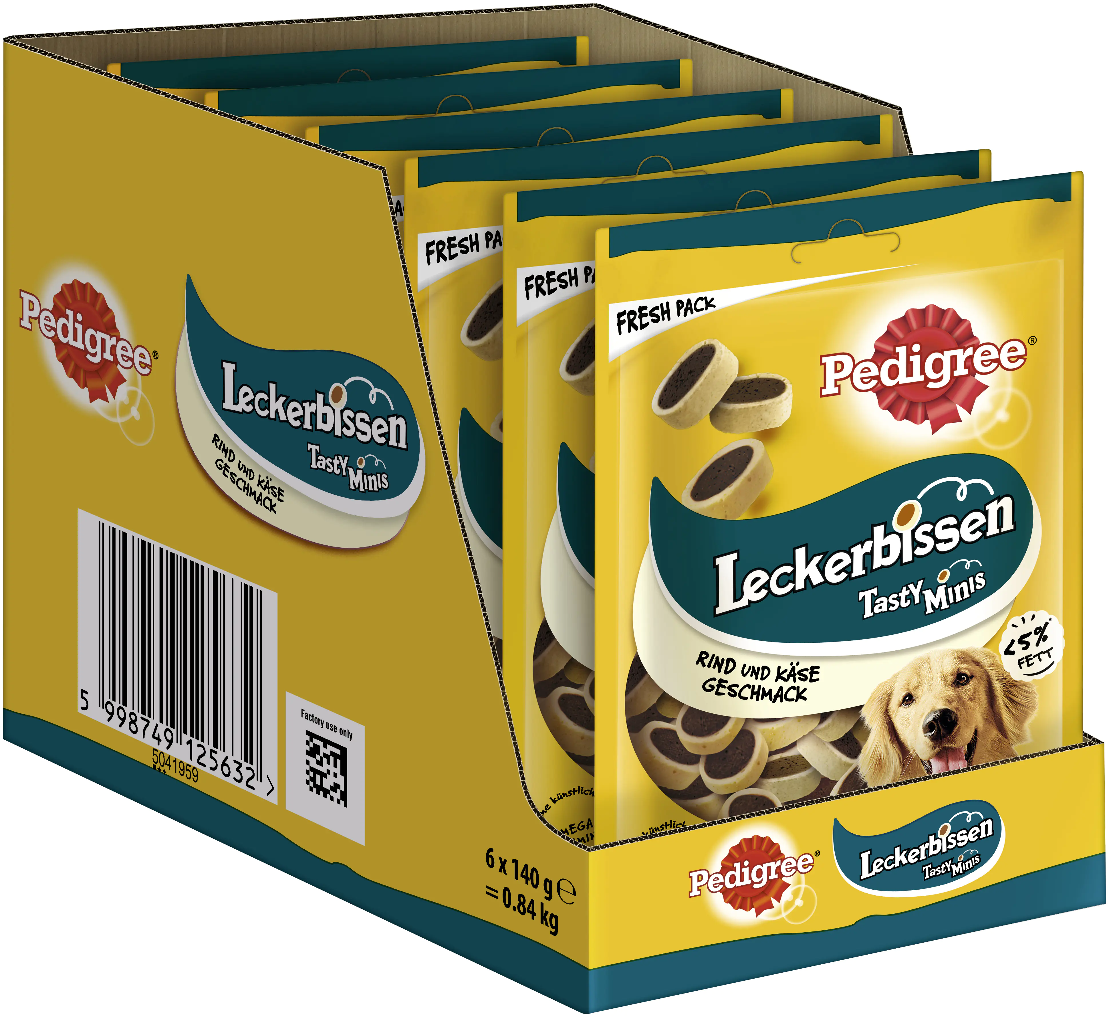 Pedigree Leckerbissen mit Käse- & Rindgeschmack Hundesnack 140 g