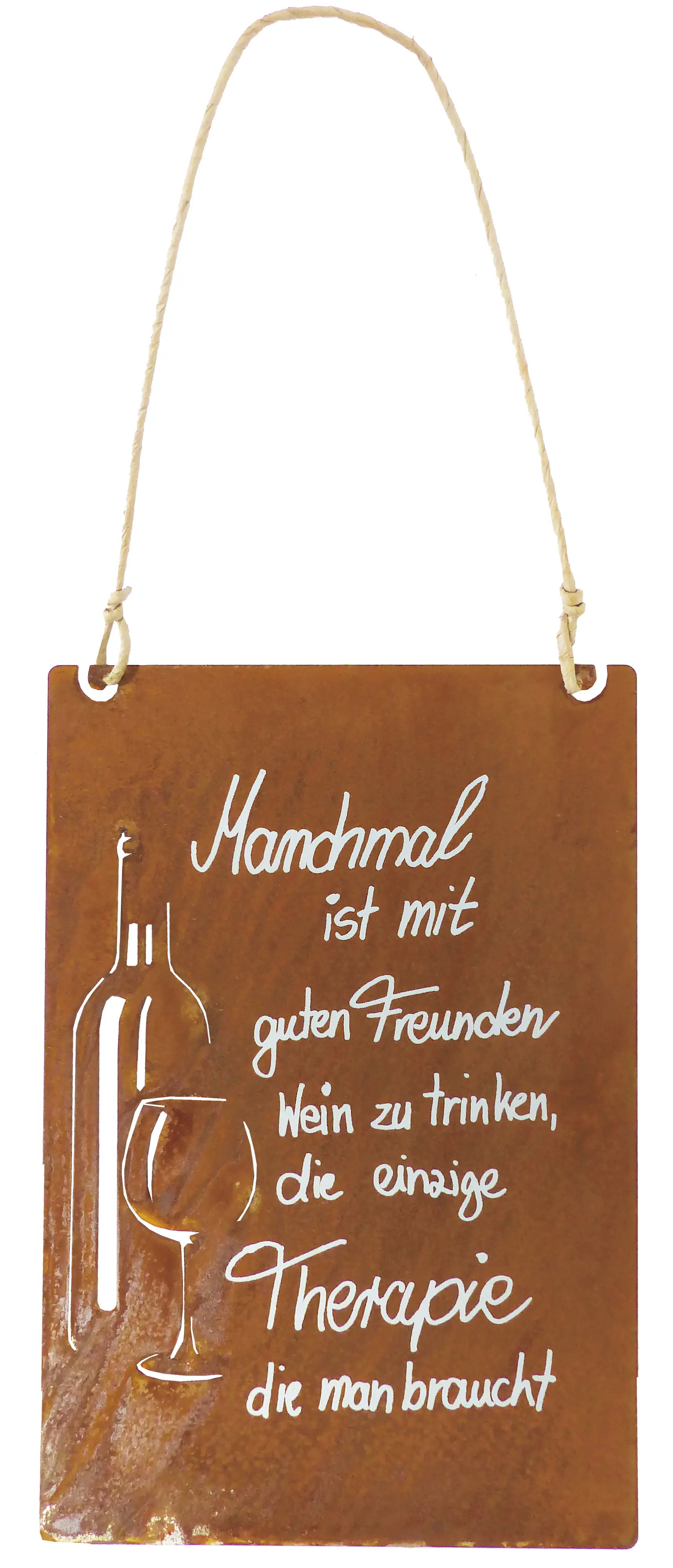 Badeko Dekotafel Gute Freunde 35 cm rostbraun