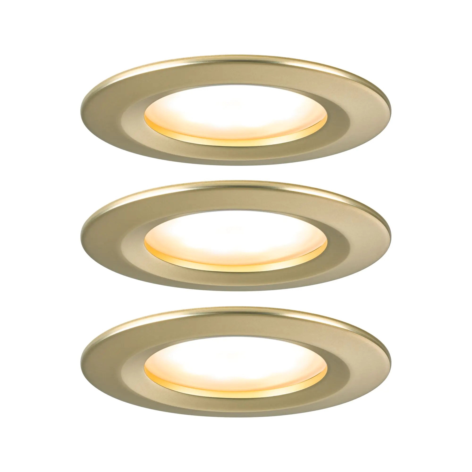 Paulmann LED-Einbauleuchten Set Nova 3x 6W starr gold
