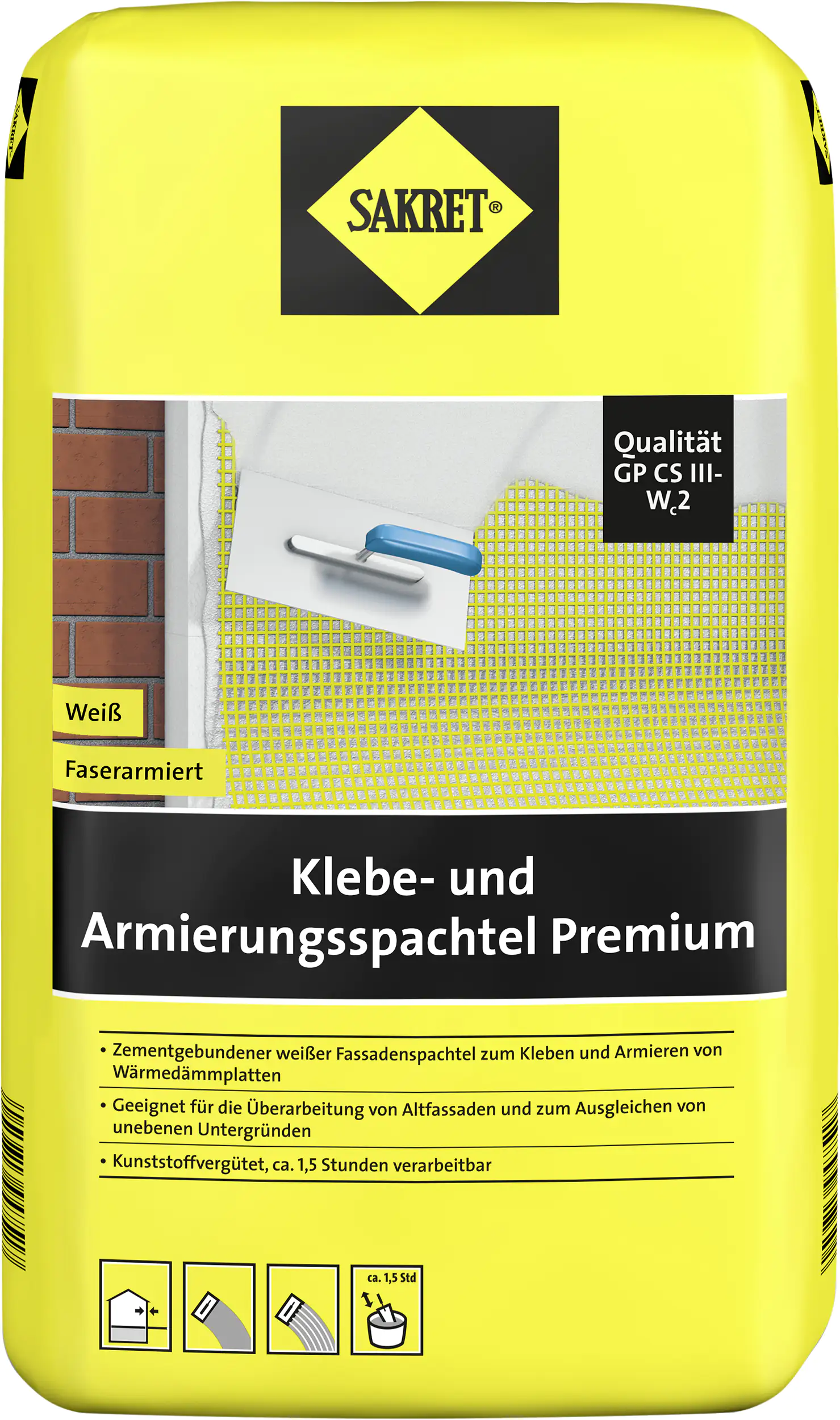 SAKRET Klebe- und Armierungsspachtel Premium 25 kg Sack weiß 42 St. Palettenabnahme