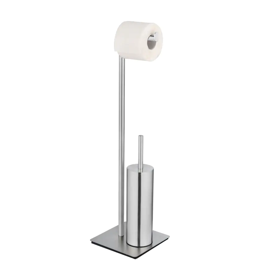 Wenko Stand WC-Garnitur Recco Edelstahl matt