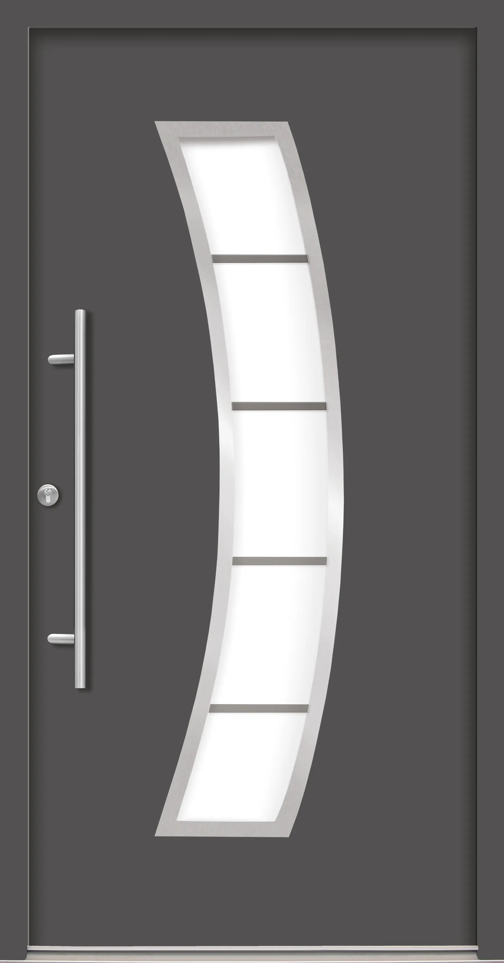 Splendoor Haustür Passivedoor Premium P14 Anthrazit DIN Links 110 x 210 cm