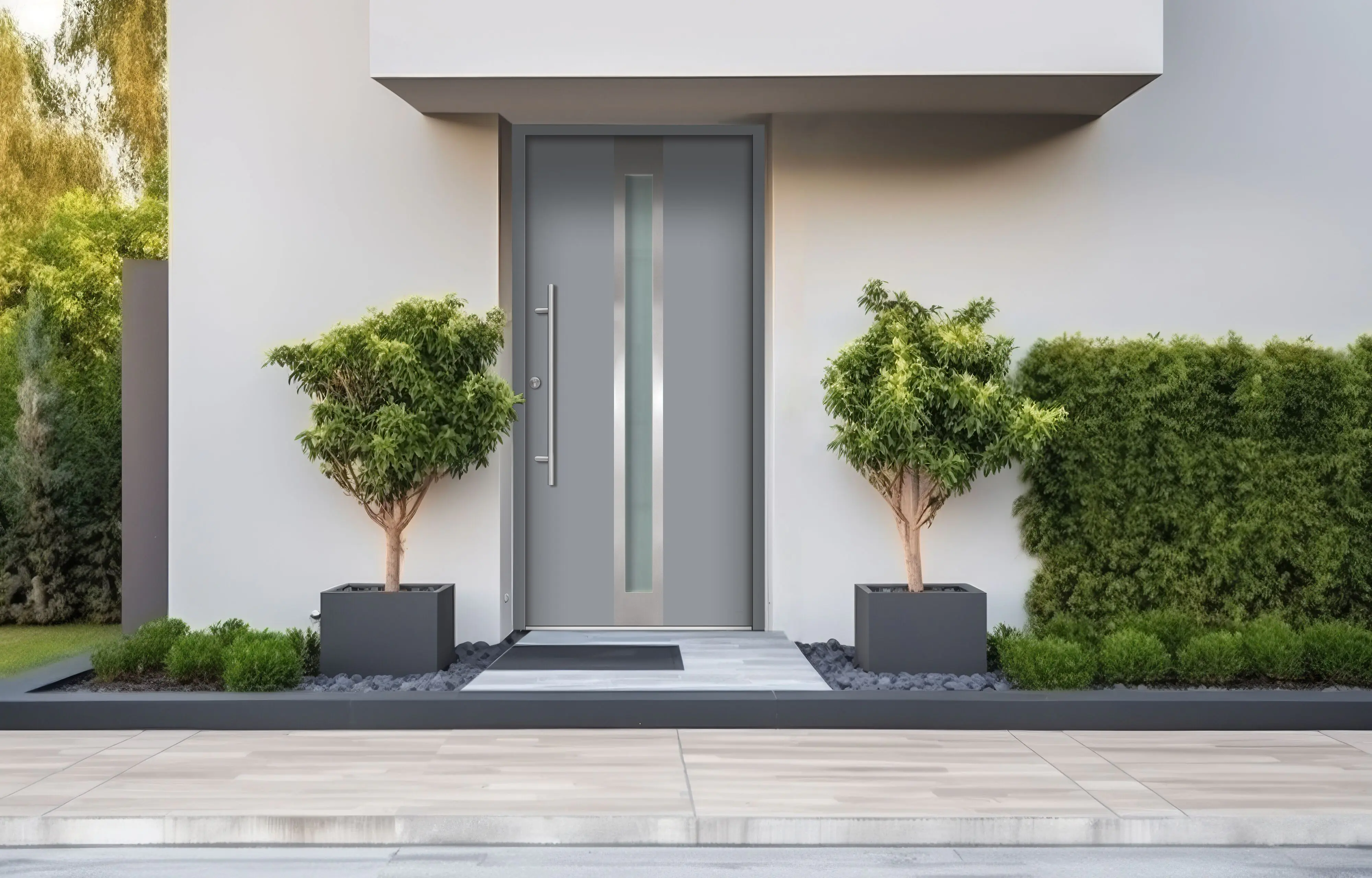 Splendoor Haustür Passivedoor Premium B01 Grau DIN Links 100 x 210 cm