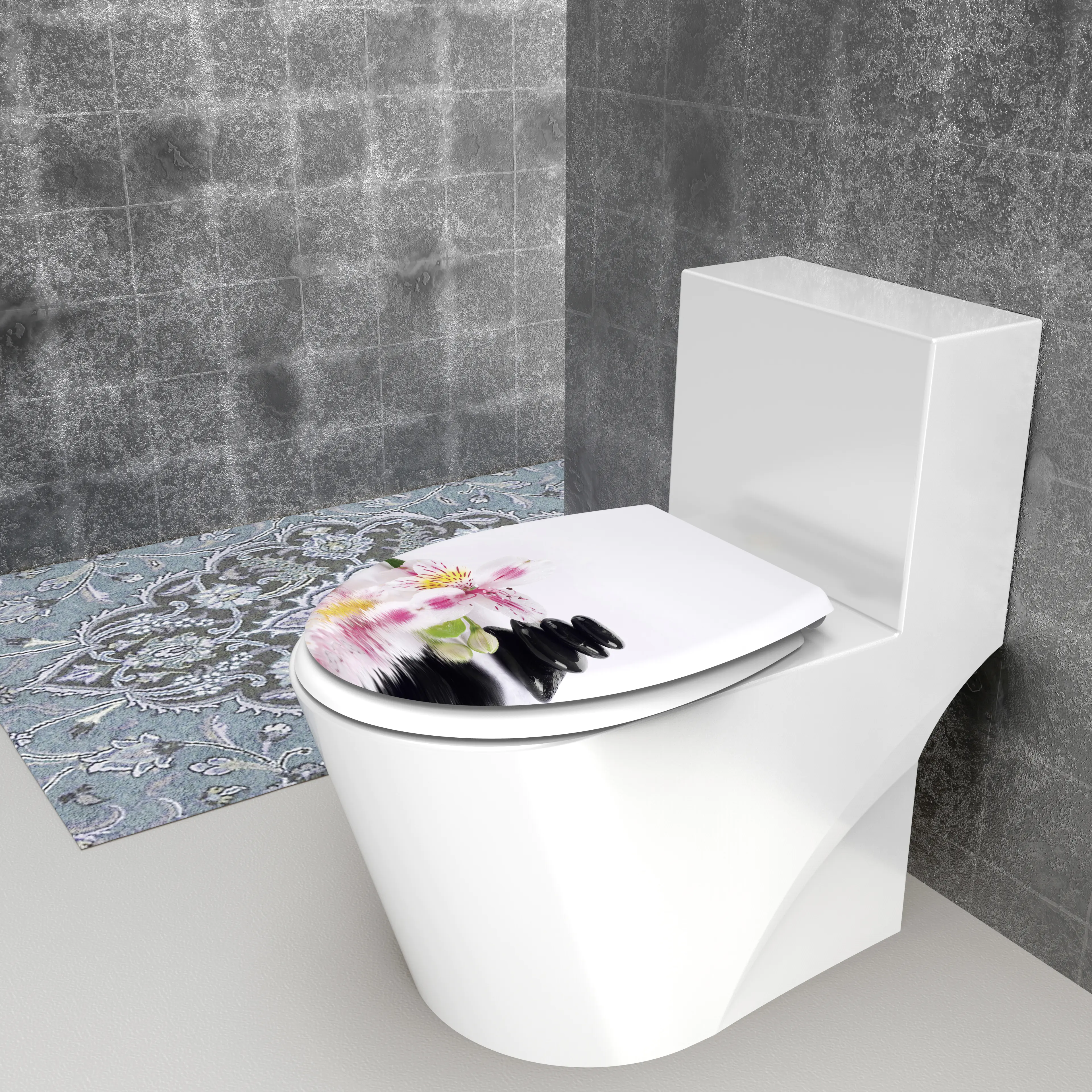 Duschwell Duroplast WC-Sitz Lilie