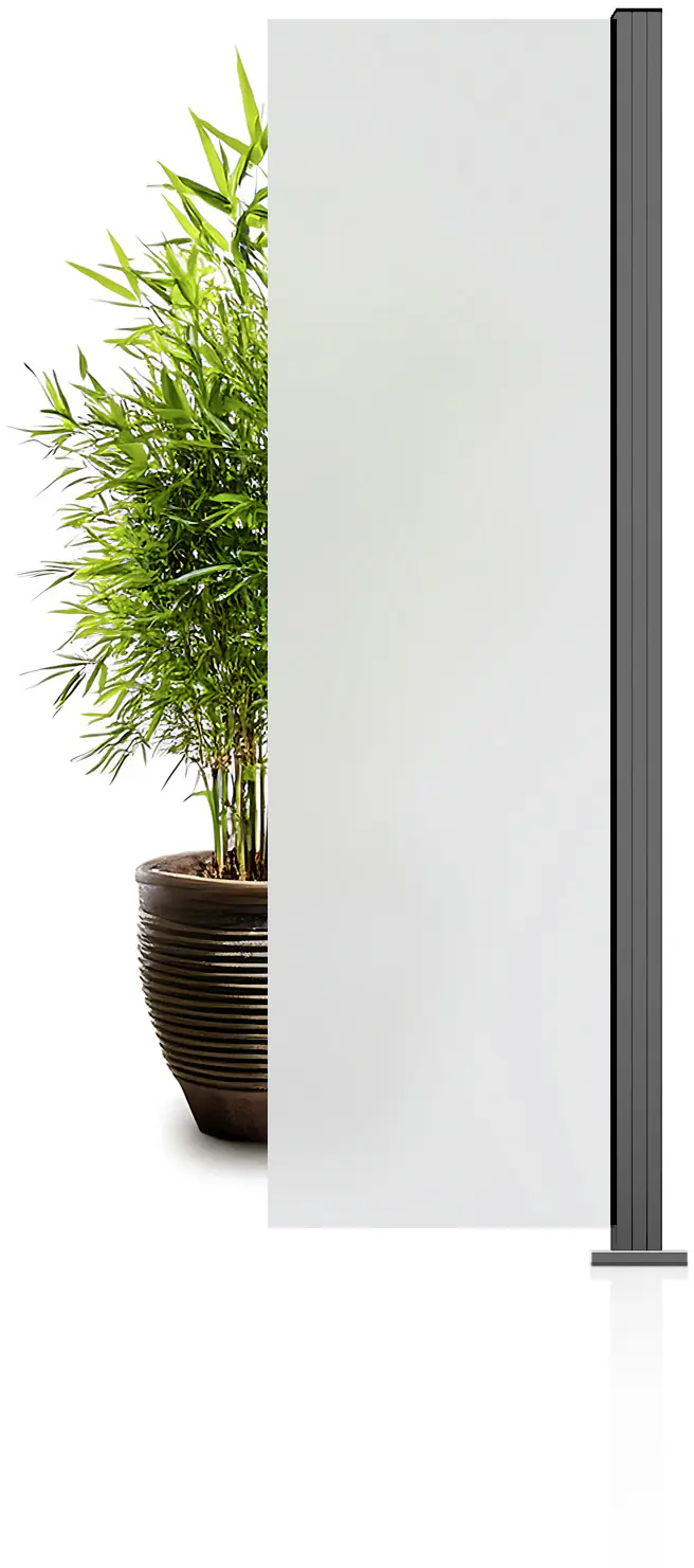 Ambiente Glaszaun Erweiterungsset Klarglas mit Siebdruck 187 x 55,7 cm grau Ambiente Glaszaun Erweiterungsset Klarglas mit Siebdruck 187 x 55,7 cm grau
