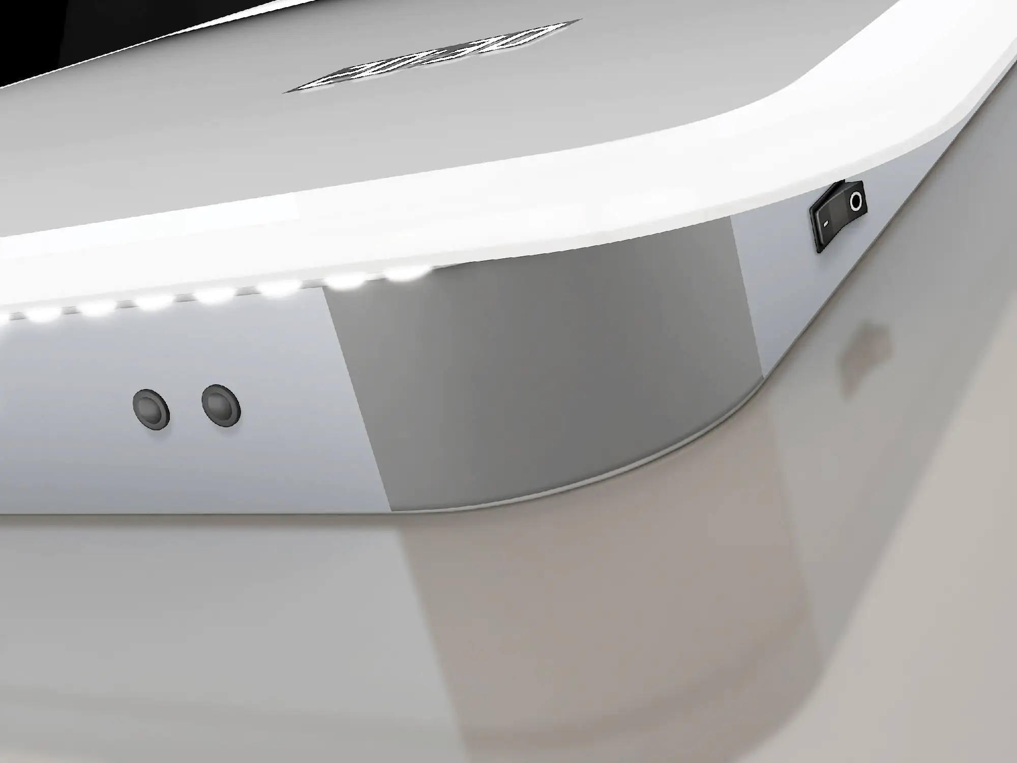 DSK LED Lichtspiegel Silver Sintra 45x70 cm