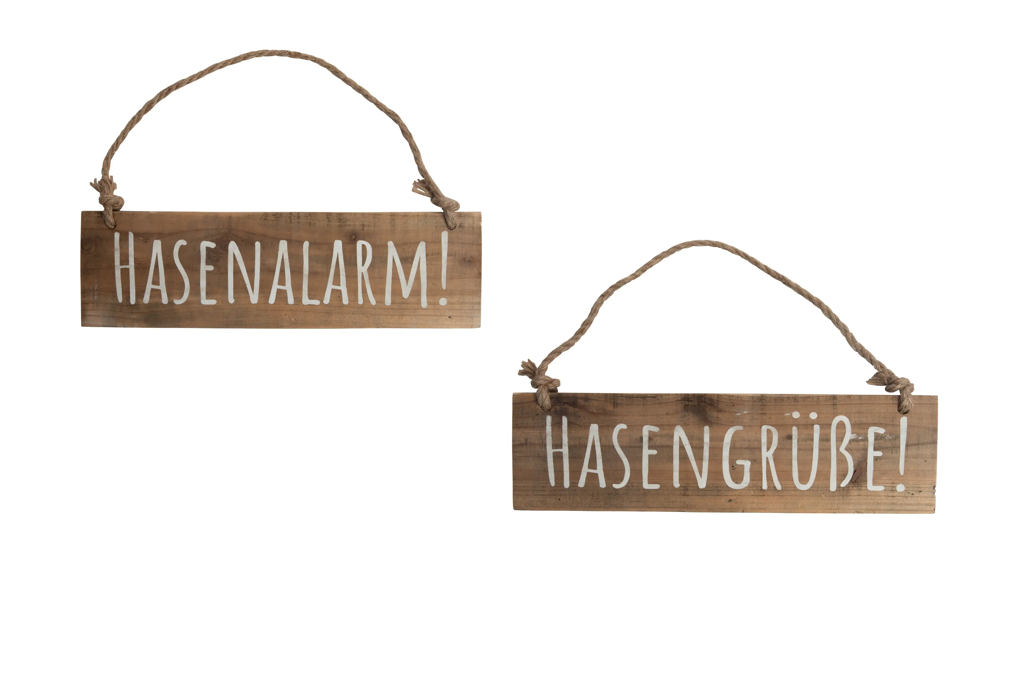 Freese Holz-Schild Hasenalarm braun, 41 x 12 cm