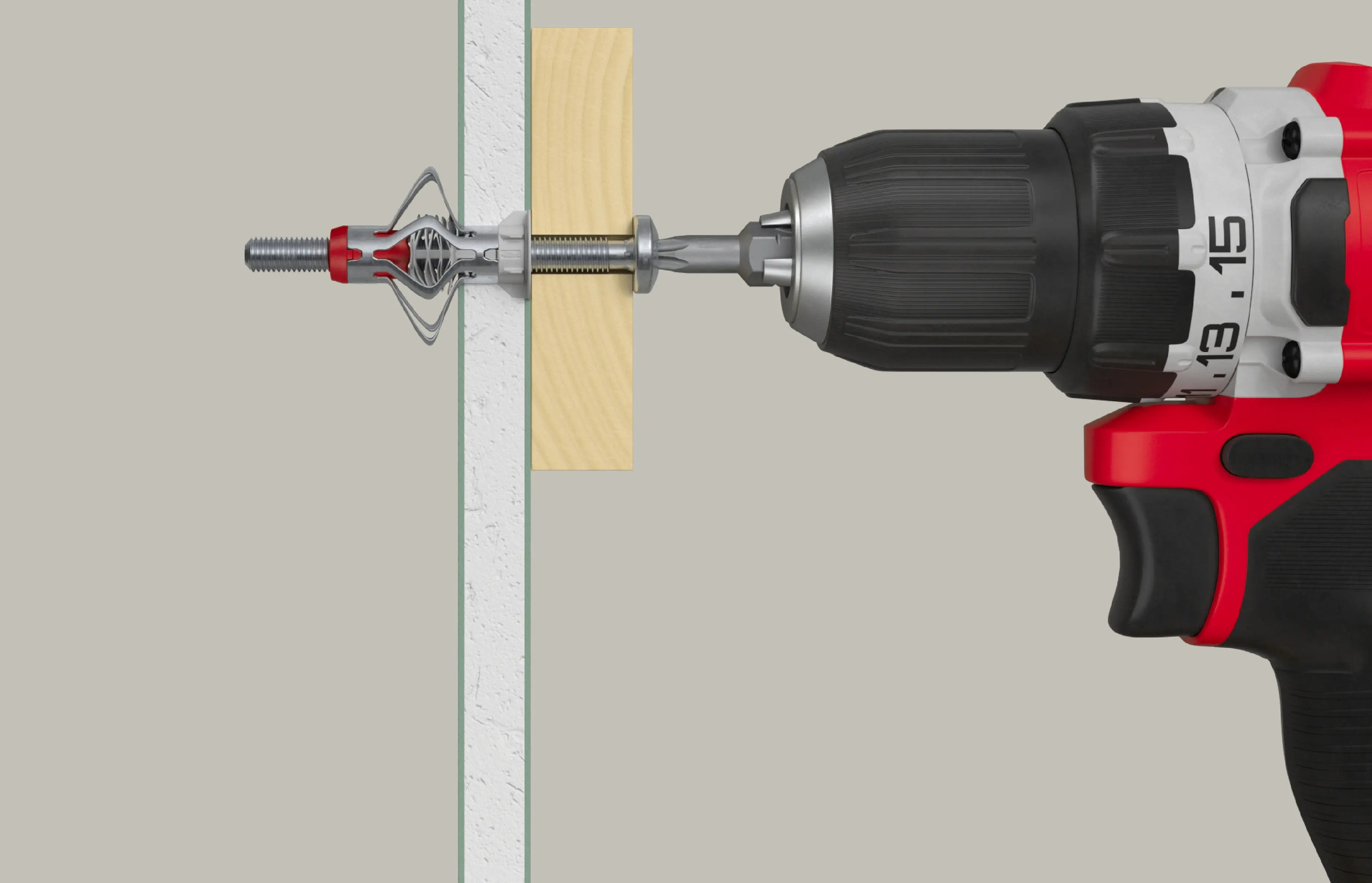 Fischer Gipskartondübel Metall GKM S 31 mm mit Schraube - 6 Stück