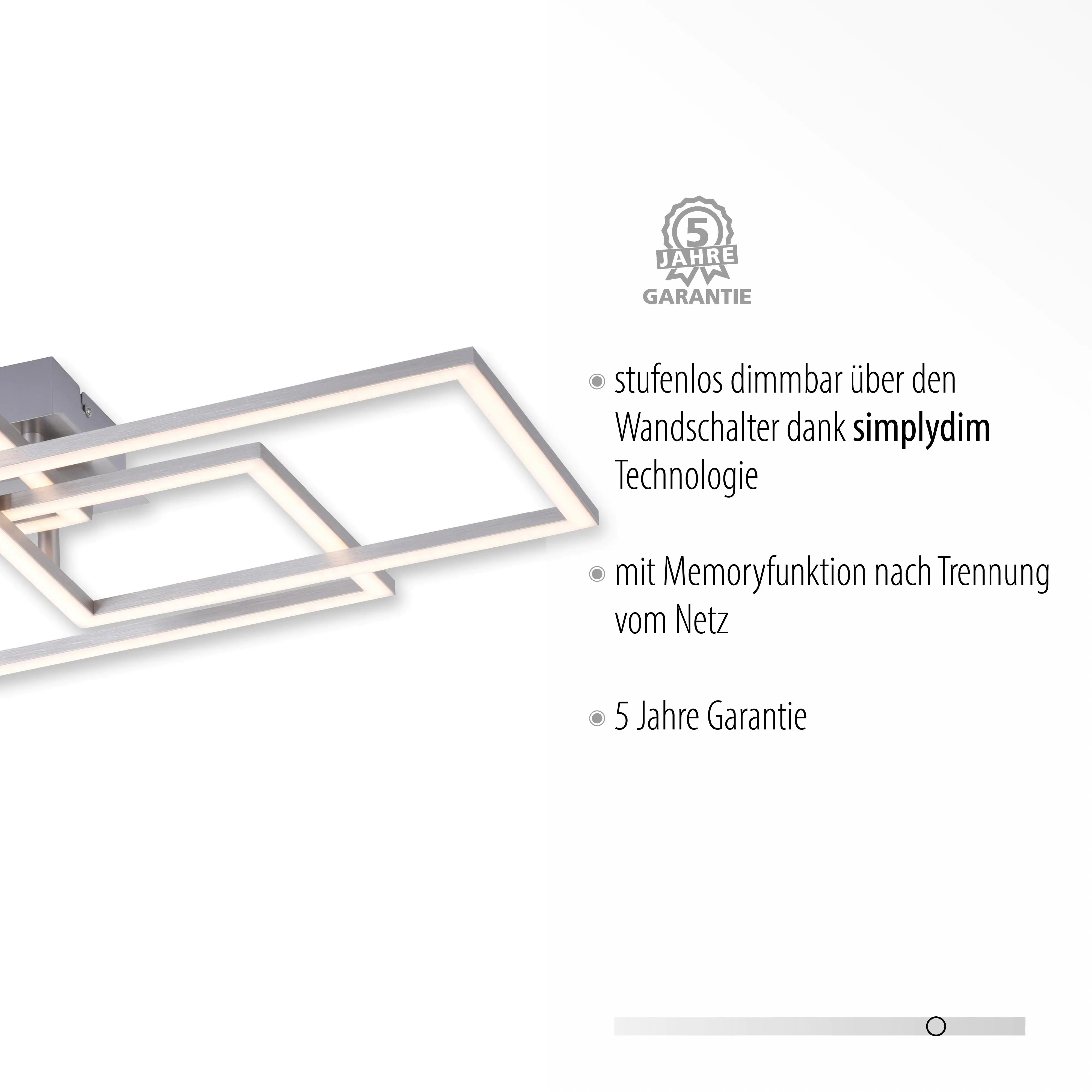 JustLight LED Deckenleuchte Iven 70 x 34,5 cm dimmbar JustLight LED Deckenleuchte Iven 70 x 34,5 cm dimmbar